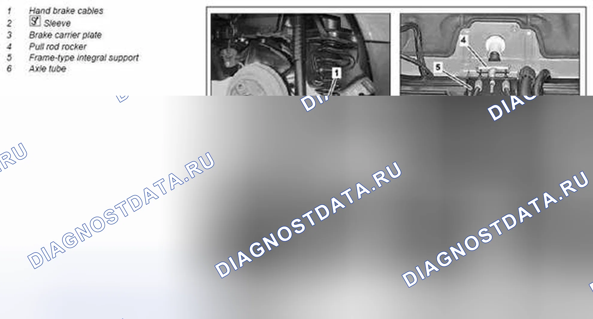 Рис. 224: Снятие и установка троса стояночного тормоза - AR42.20-P-xtigx1 0545MCU. Kia Soul I