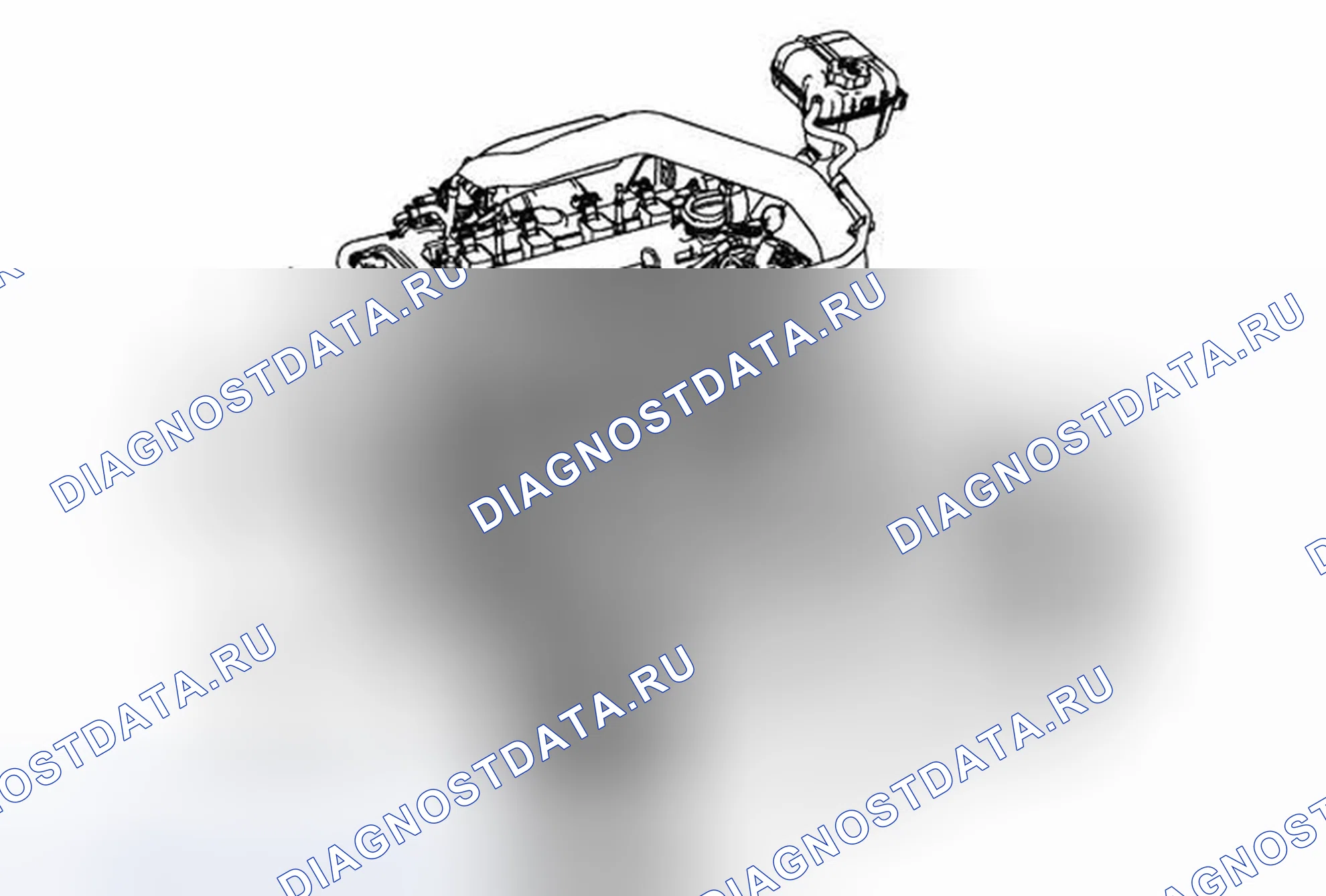 Рис. 23: Замена впускного шланга радиатора (2,0 л - Lhu). Buick Regal V