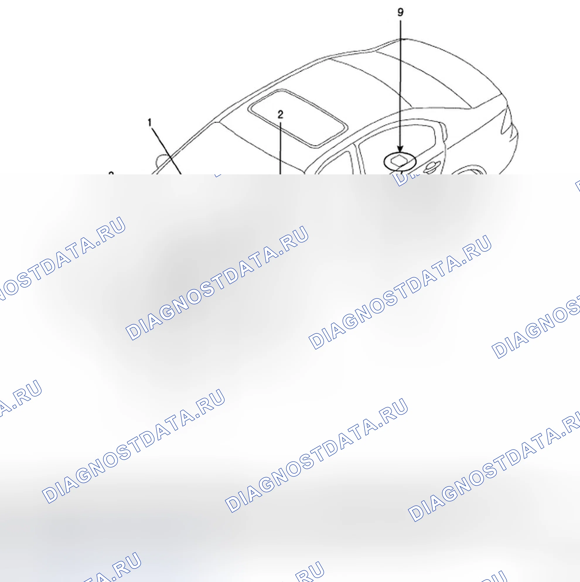 Рис. 1: РАСПОЛОЖЕНИЕ КОМПОНЕНТОВ. Hyundai Accent III