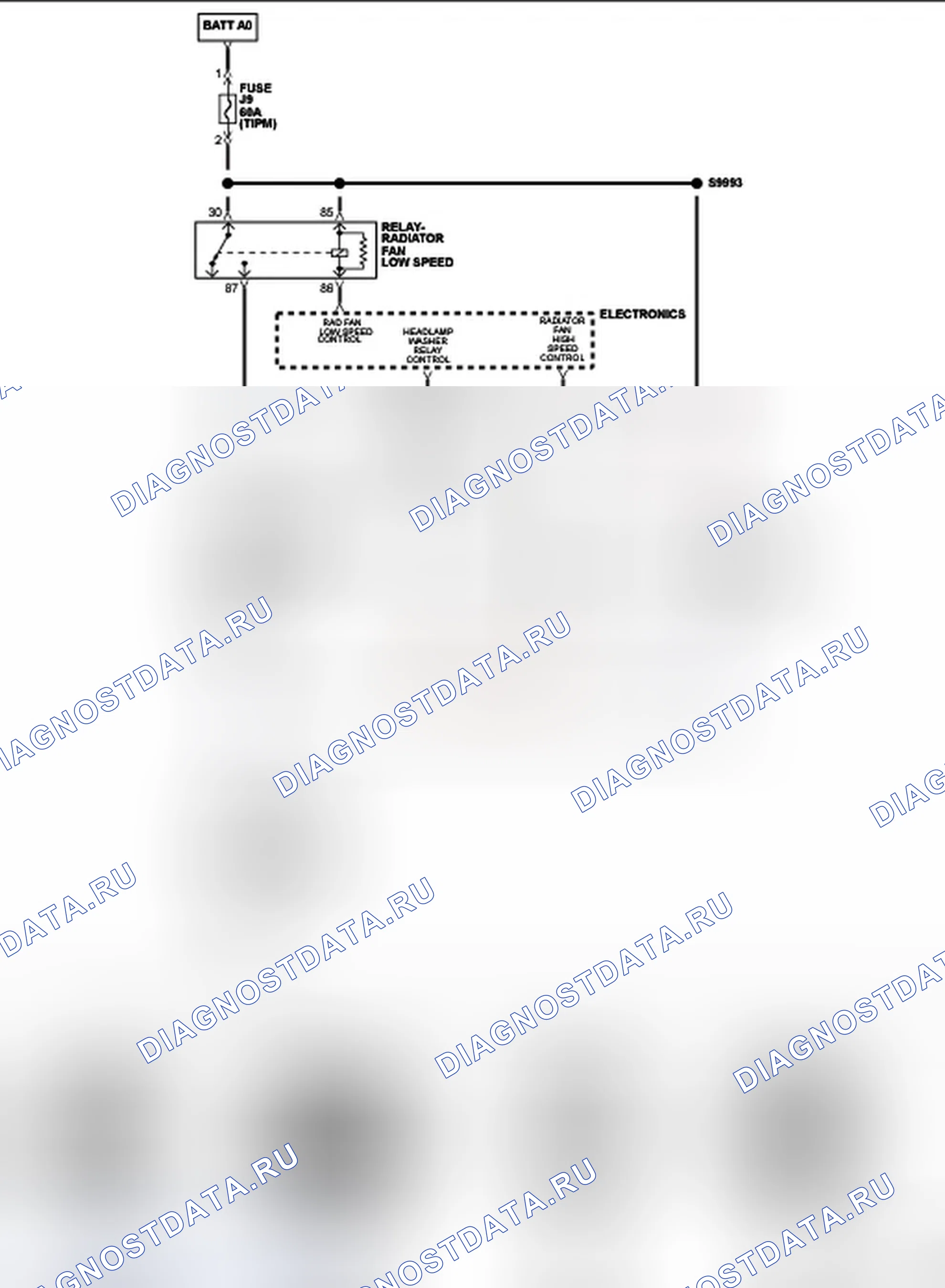 Рис. 8: ПРОВЕРКА РАБОТЫ ВЕНТИЛЯТОРА СИСТЕМЫ ОХЛАЖДЕНИЯ. Chrysler Town & Country V рестайлинг