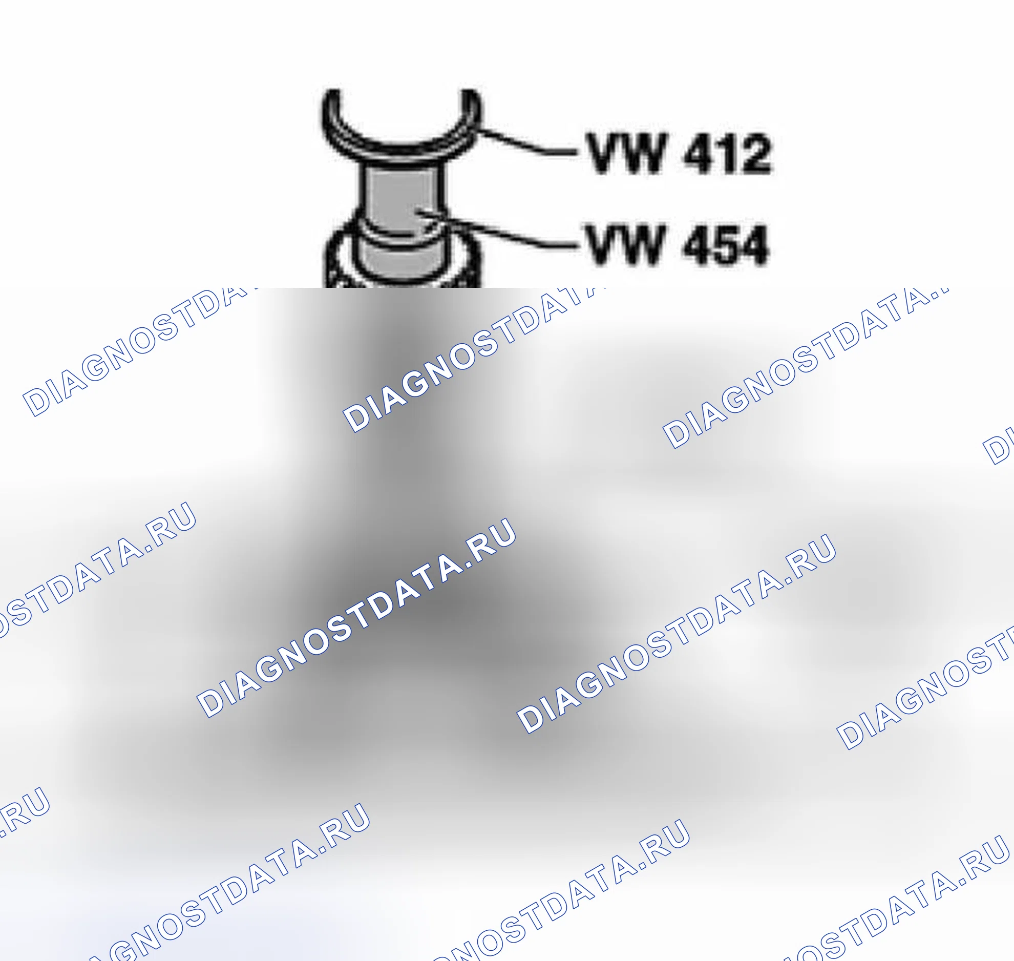 Рис. 128: Нажатие на 4-ю передачу. Volkswagen Golf Mk4