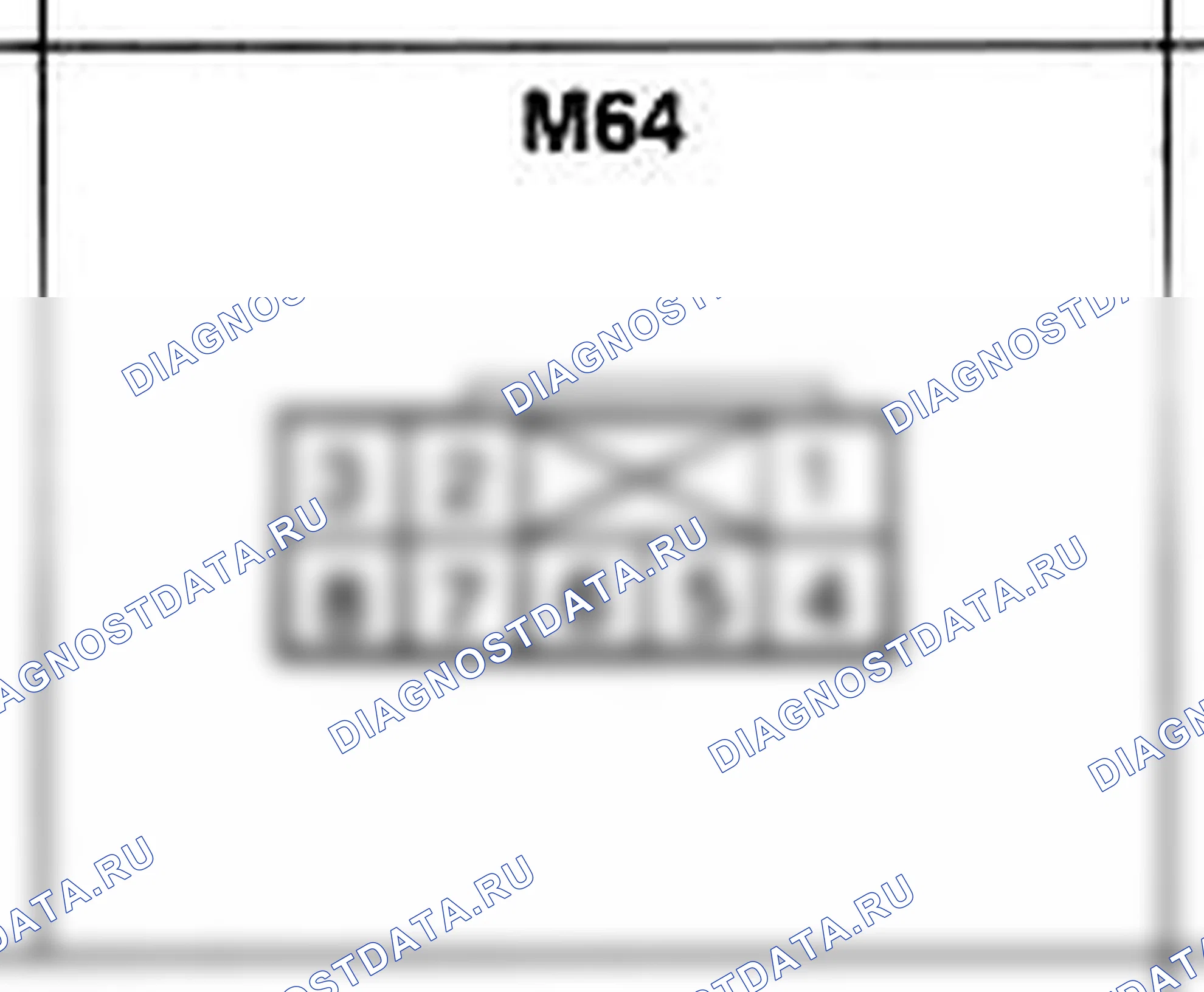 Распиновка разъёма M64 — основного жгута. Hyundai Atos MX