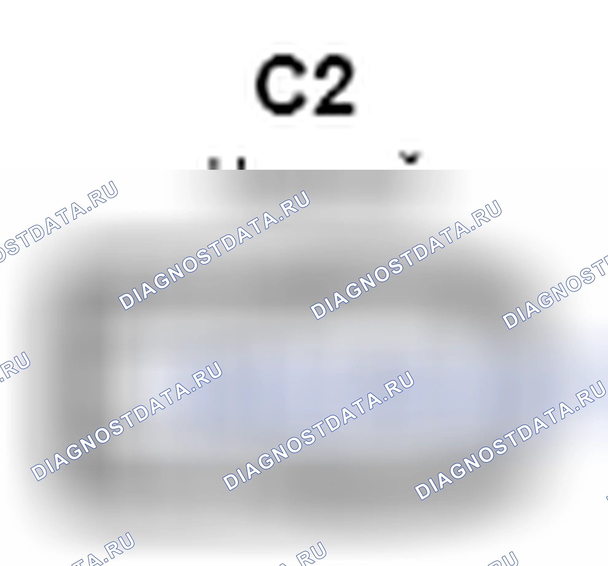 Рис. 531: Вид с торца левого разъема ультразвукового датчика № 1 спереди (C2). Lexus ES XV60