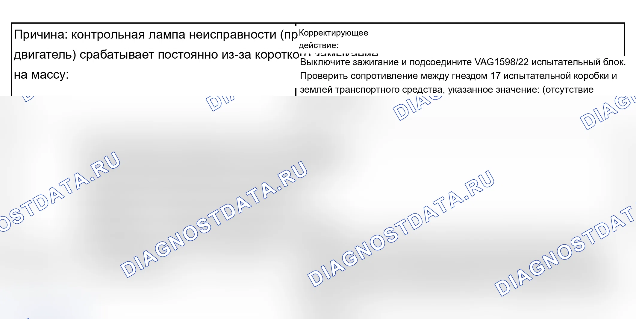 Рис. 120: контрольная лампа неисправности (проверить двигатель) не выходит Устранение неполадок. Audi A6 C5 рестайлинг