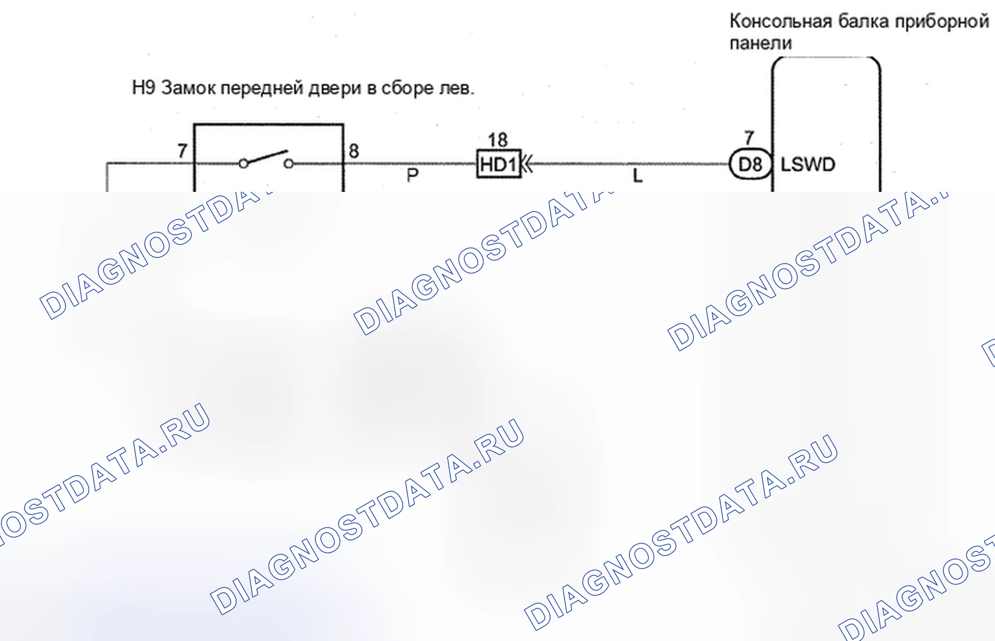 Рис. 43: электросхема. Toyota Avalon XX30 рестайлинг