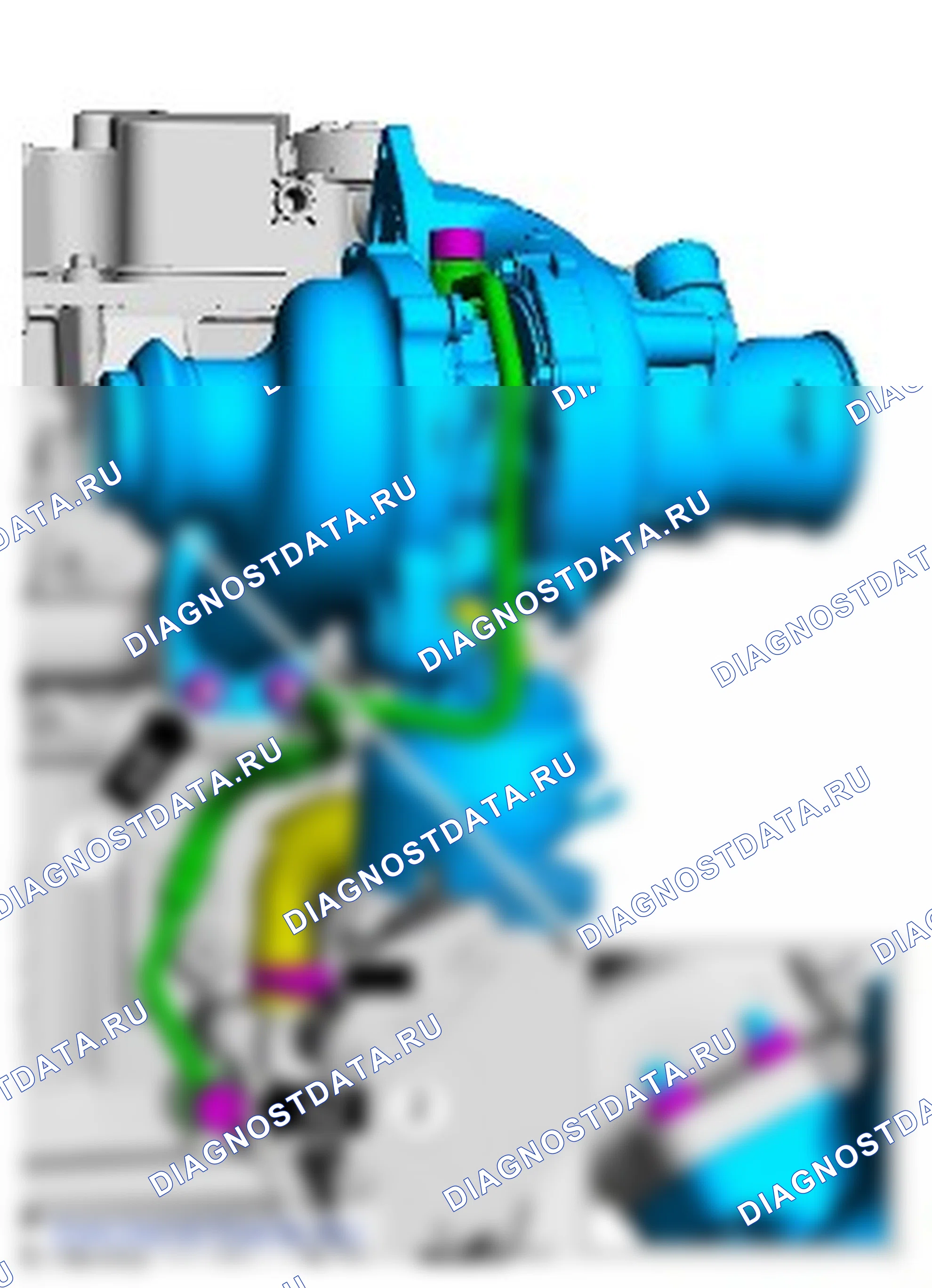 Как снять присоединяемые детали двигателя. Ford Kuga II