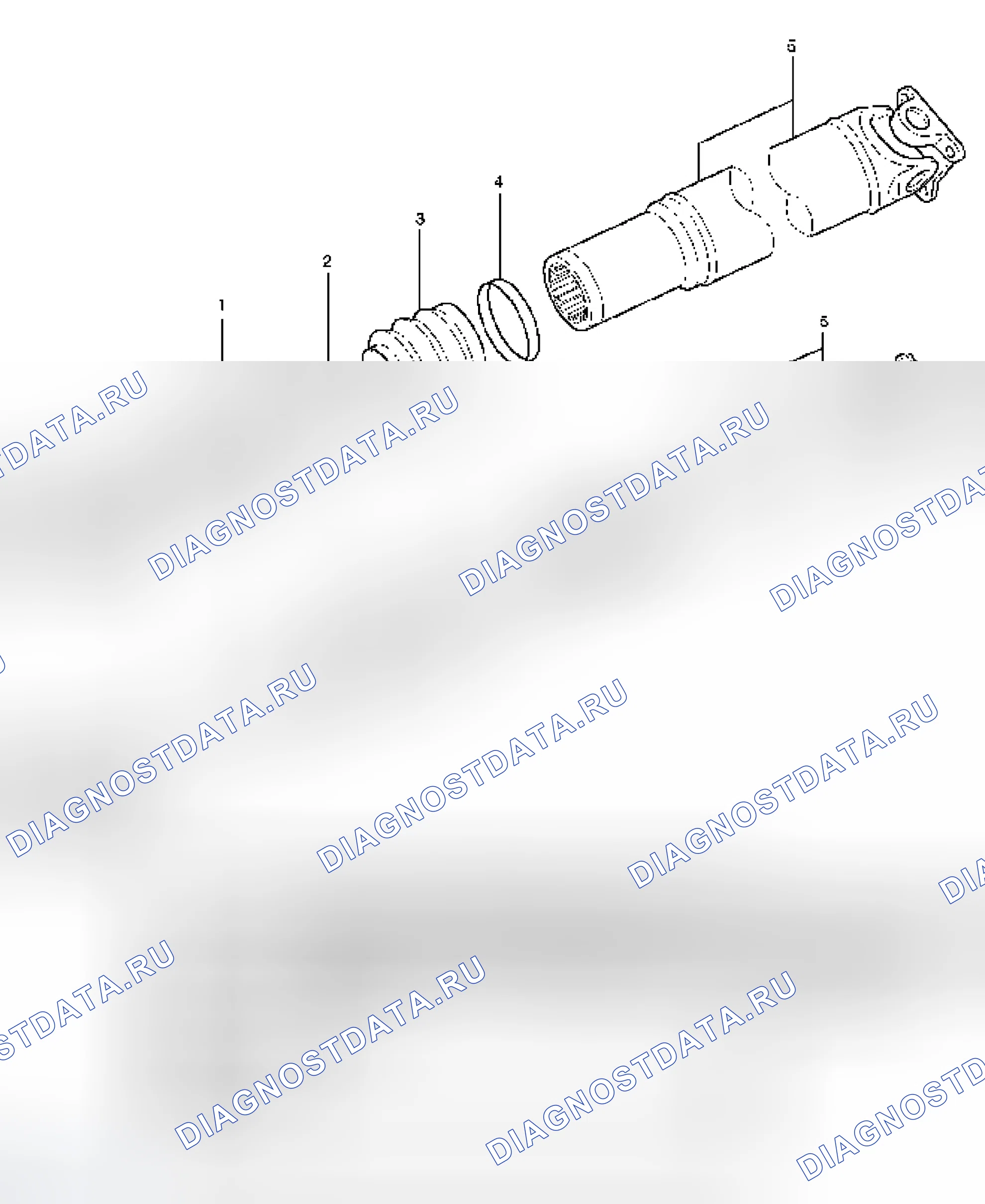 Рис. 187: Повторная сборка скользящего соединения. Isuzu Axiom I