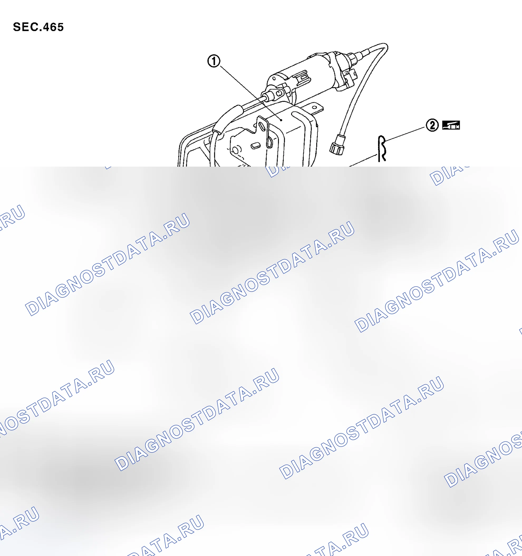 Рис. 5: РАСПОЛОЖЕНИЕ КОМПОНЕНТОВ (РЕГУЛИРУЕМАЯ ПЕДАЛЬ). Nissan Murano Z50