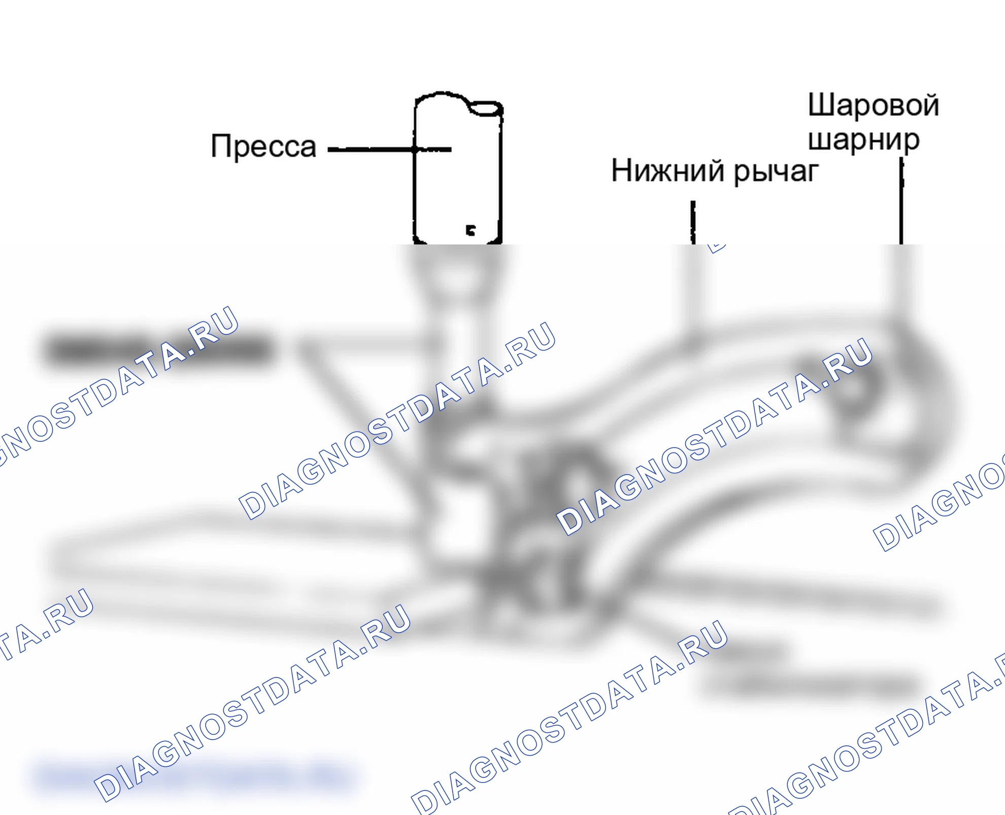 Рис. 49: ЗАМЕНА ВТУЛКИ НИЖНЕГО РЫЧАГА (A). Hyundai Accent II рестайлинг