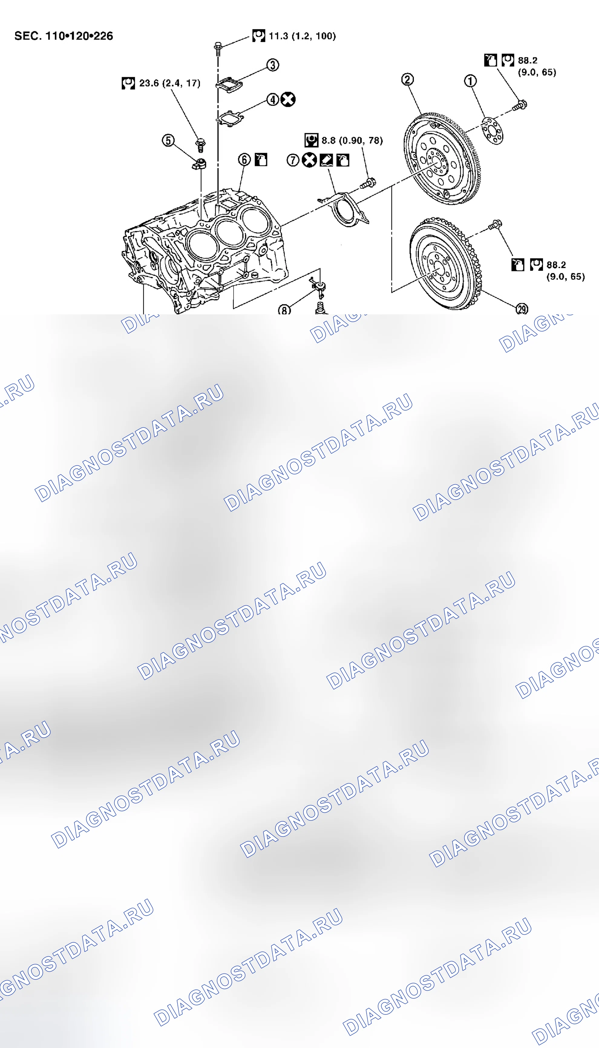 Рис. 466: Разборка и сборка. Infiniti G35 III