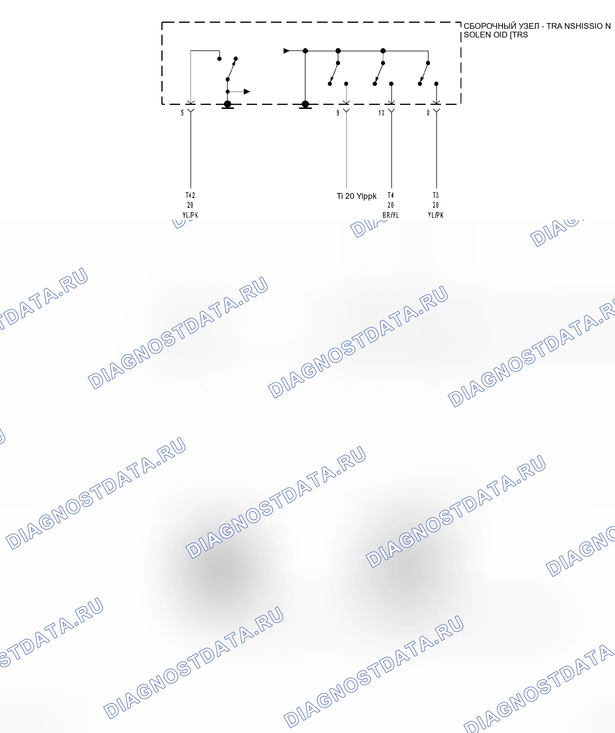 Рис. 533: Принципиальная схема. Dodge Dakota III