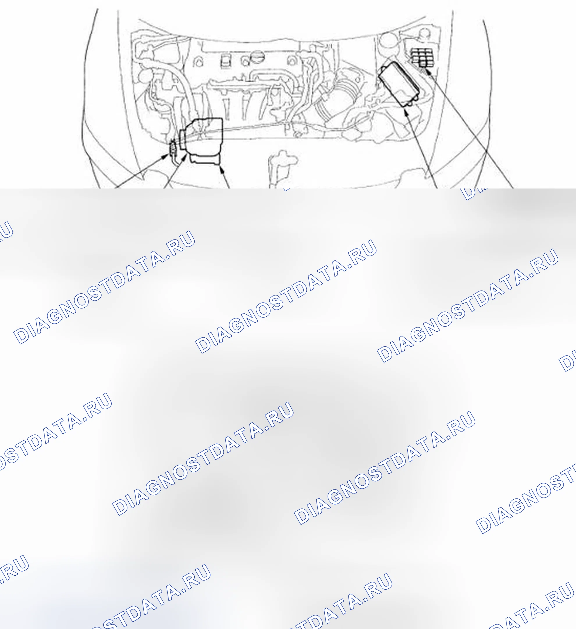 Рис. 30: Указатель расположения компонентов. Honda Civic VIII