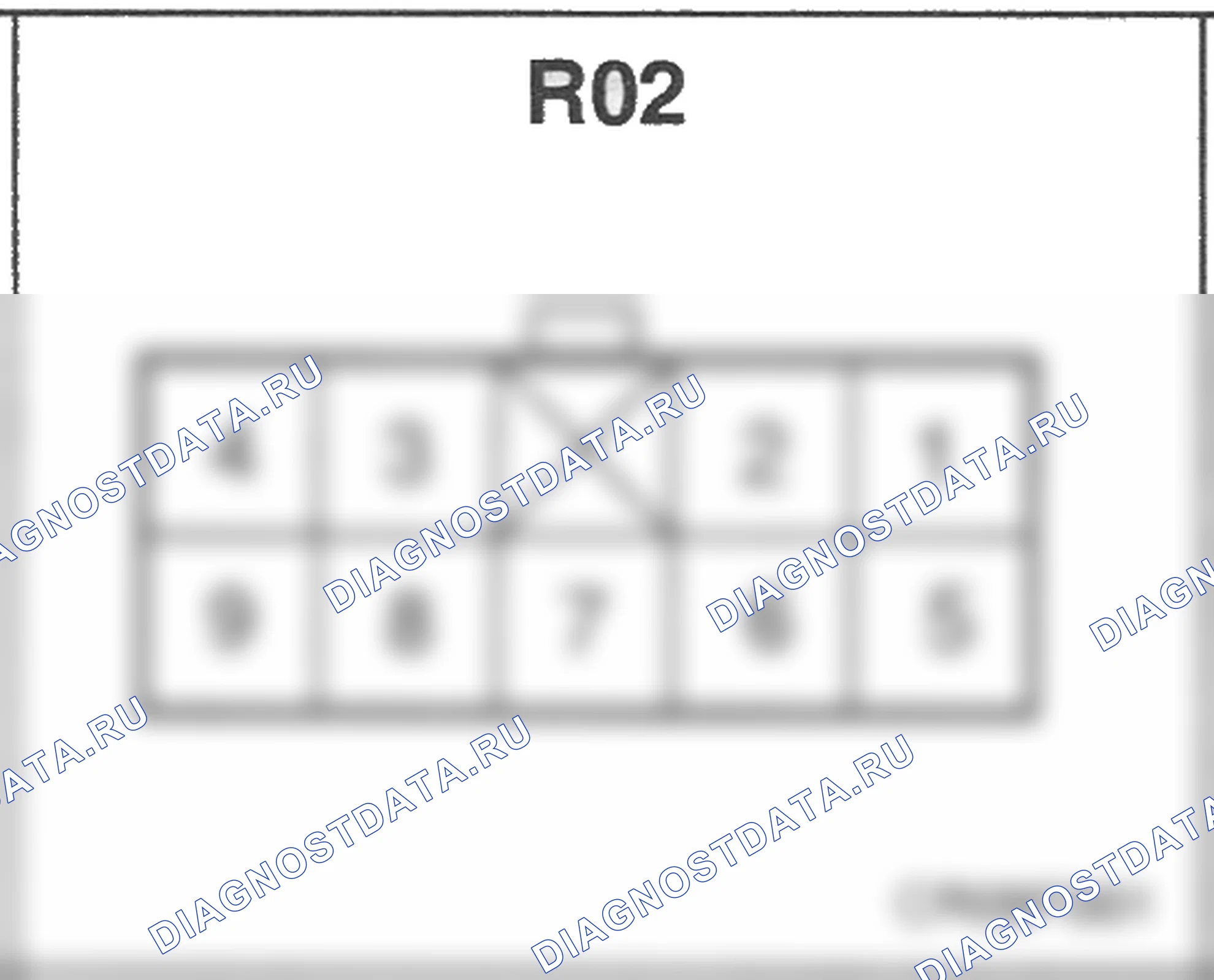 Распиновка разъёма R02 — заднего жгута. Hyundai Atos MX