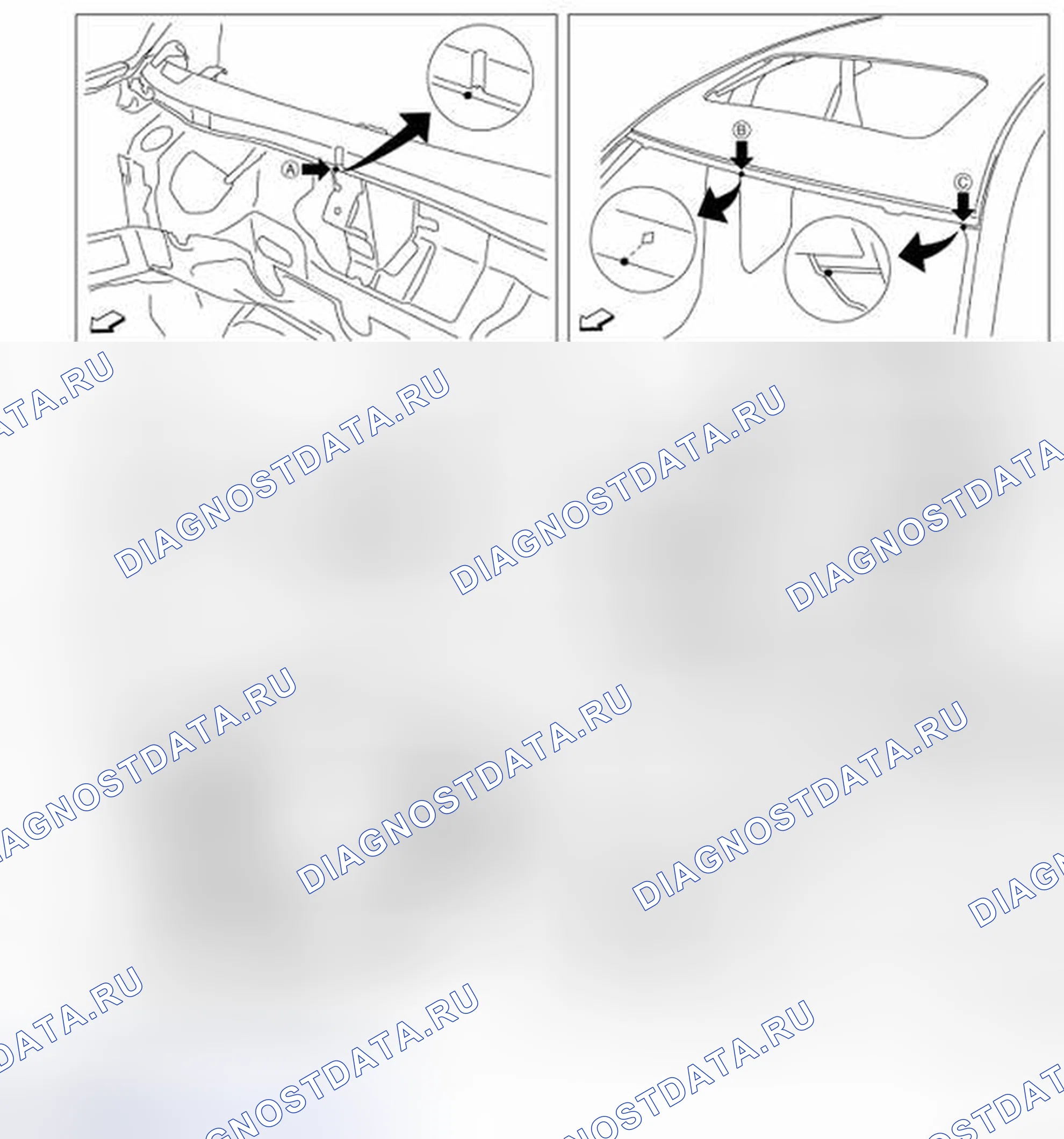 Рис. 277: ТОЧКИ ИЗМЕРЕНИЯ. Infiniti FX37 II рестайлинг