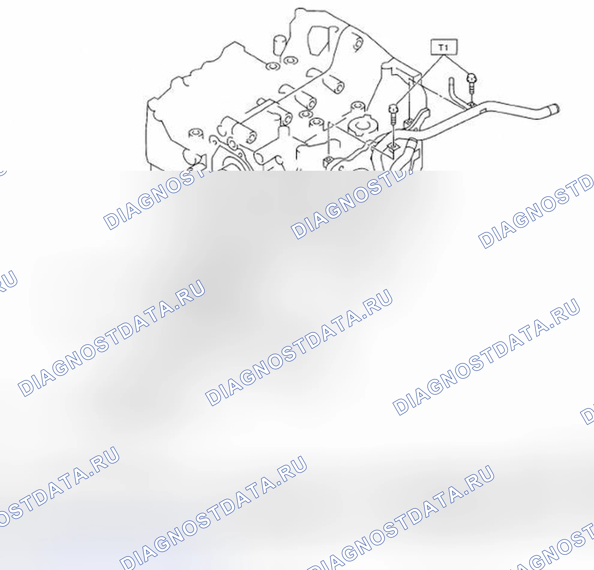 Рис. 55: Определение местоположения компонентов водяного насоса. Subaru Impreza GD/GC/GG рестайлинг 2