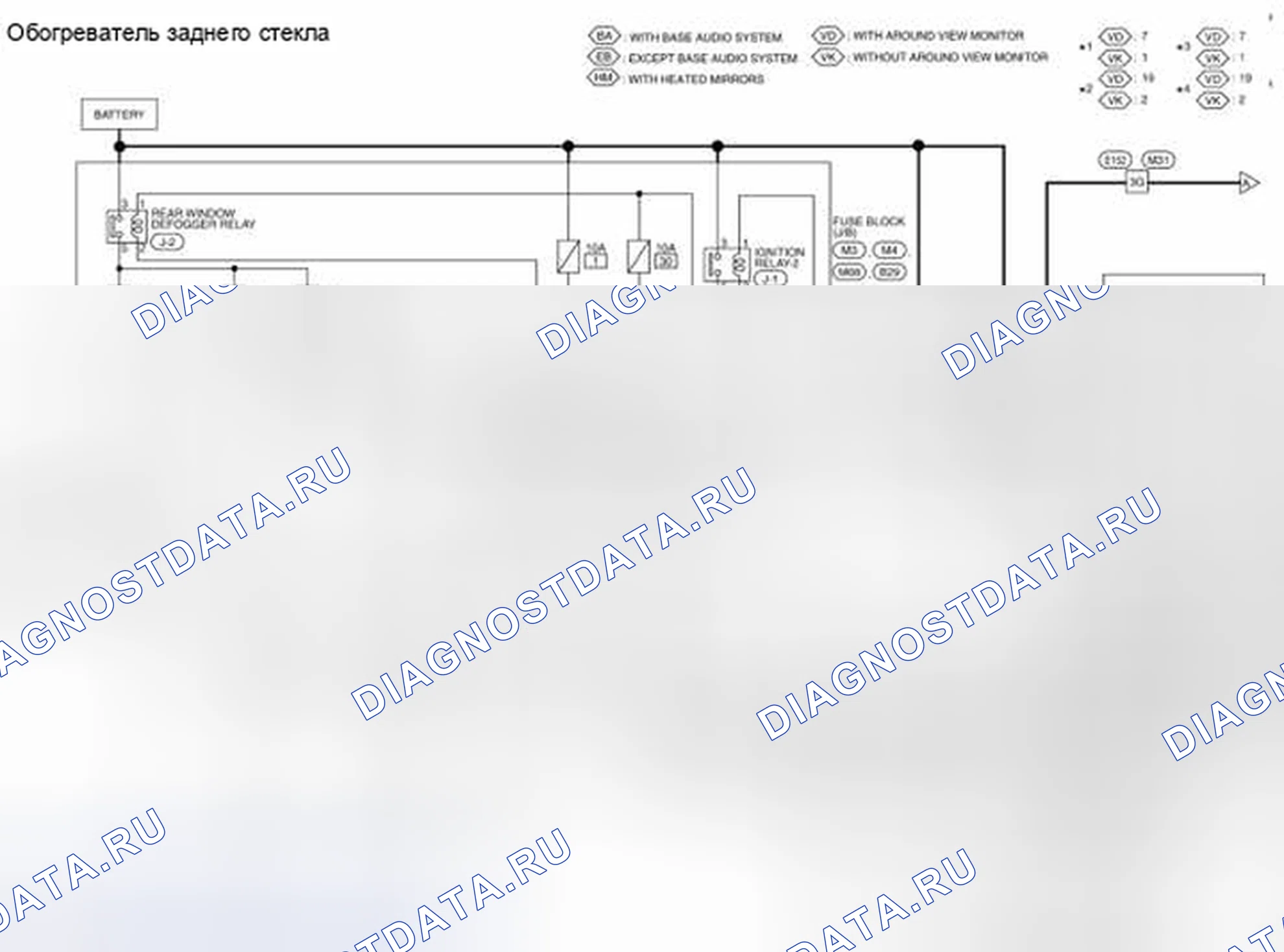Рис. 8: электросхема. Nissan Pathfinder IV рестайлинг