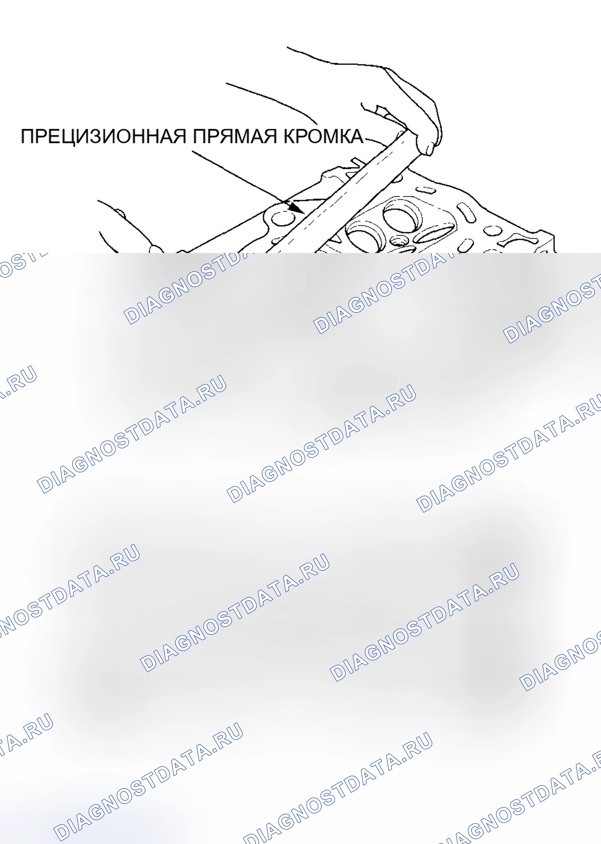 Рис. 132: Проверка головки цилиндра на коробление. Honda CR-V II рестайлинг