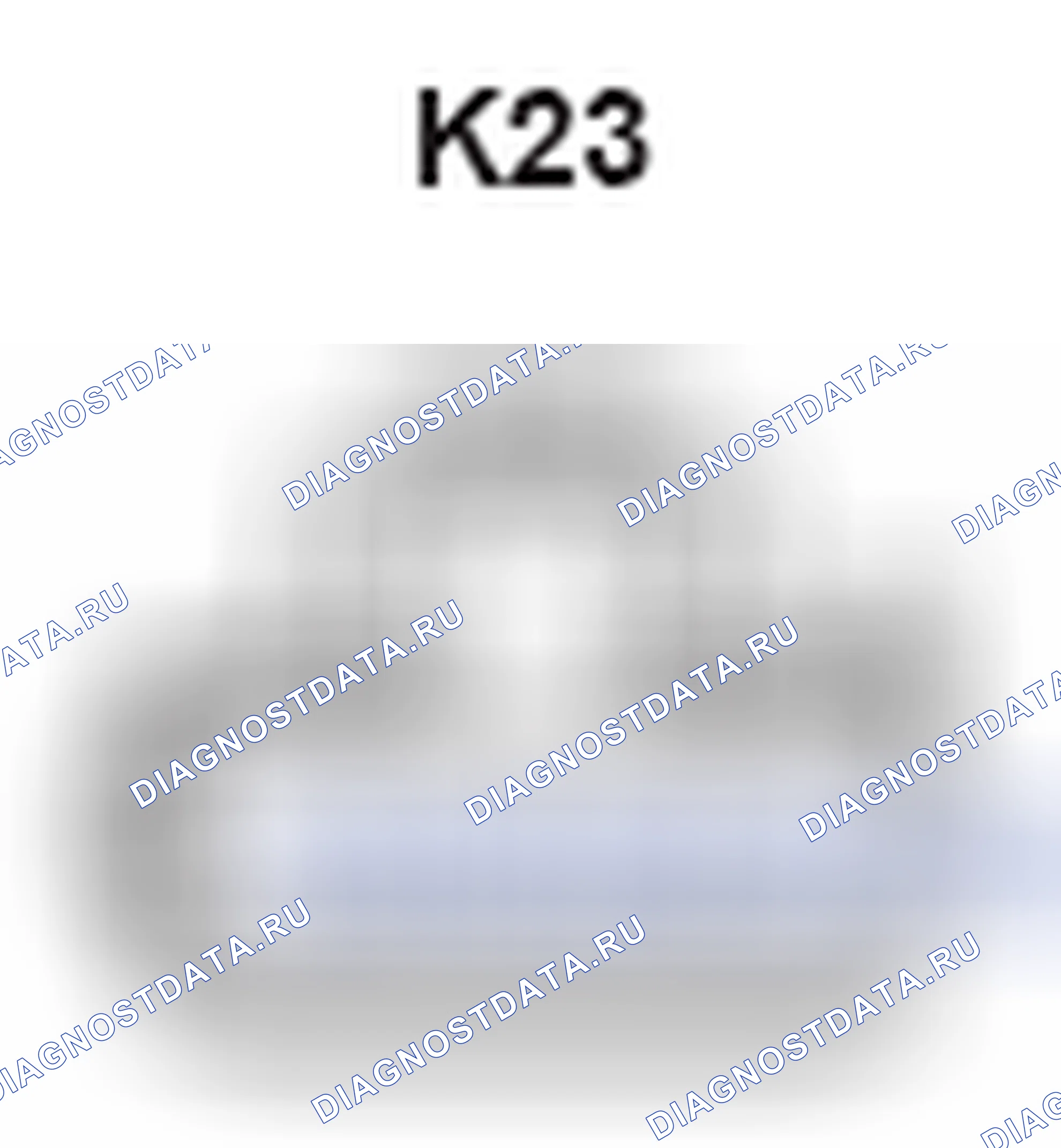 Рис. 378: Вид с торца разъема Tweeter (передний Lh) (K23). Lexus GS III