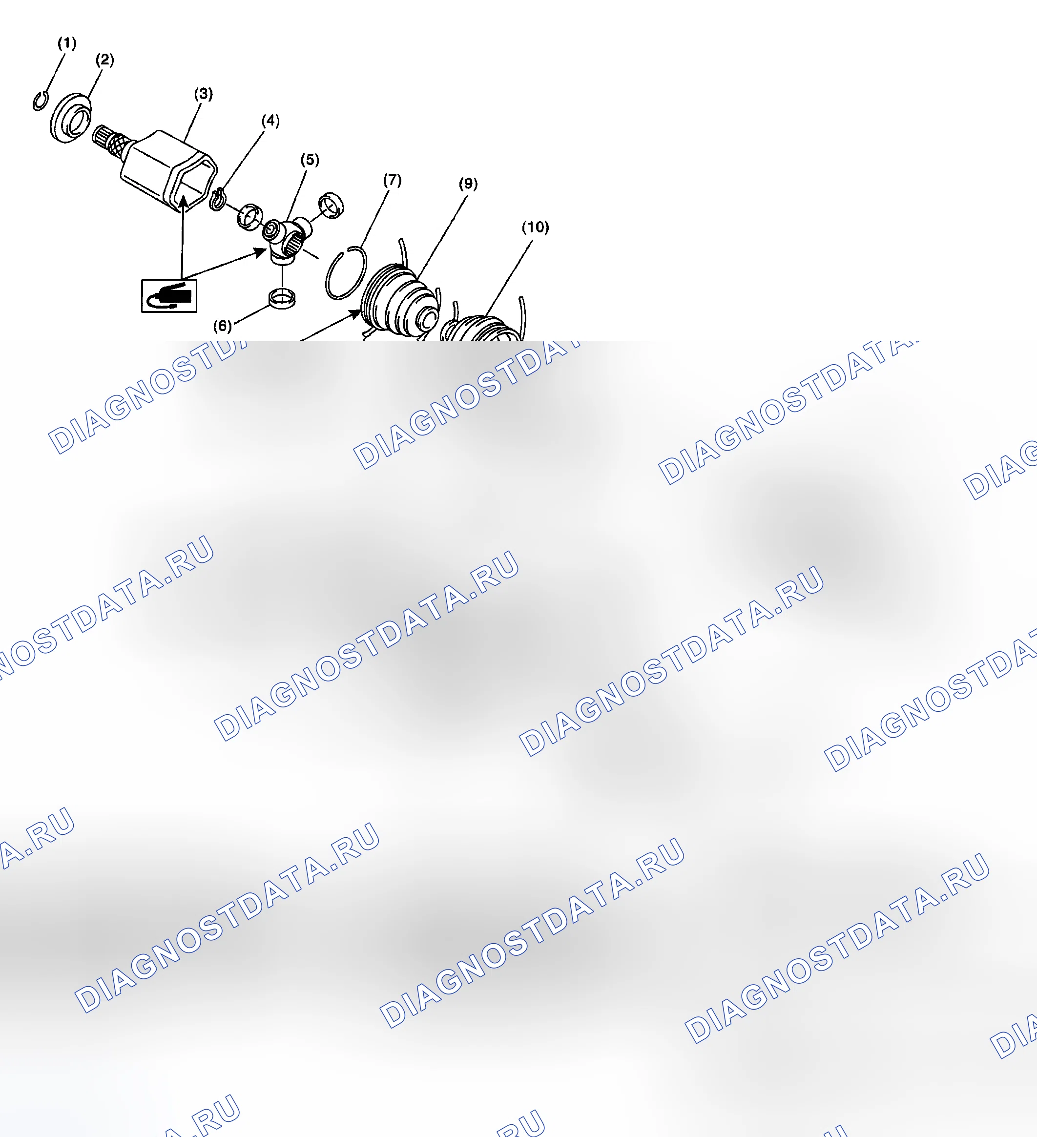 Рис. 54: ПЕРЕДНЯЯ ОСЬ. Subaru Impreza WRX STI GD рестайлинг 2