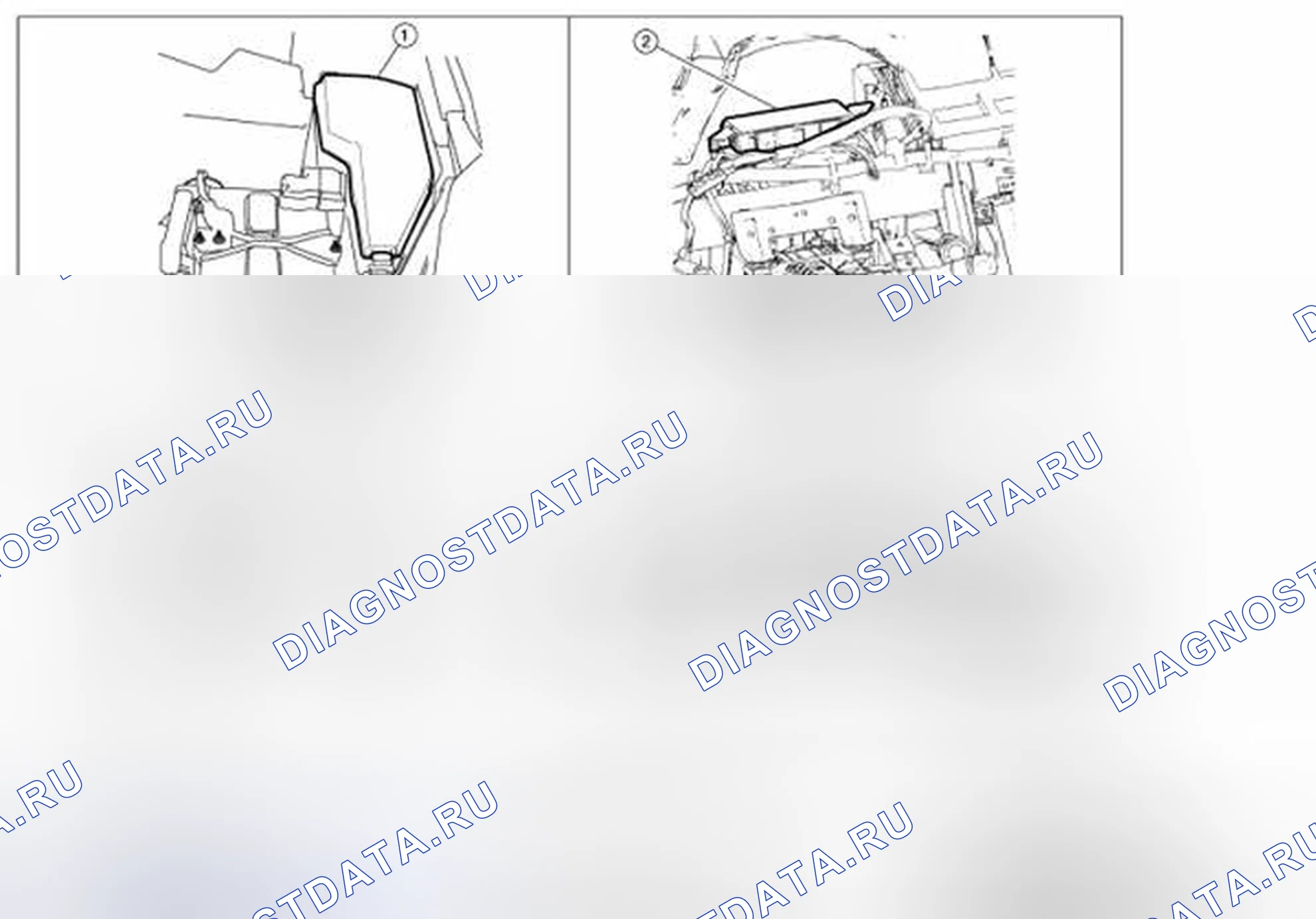 Рис. 2: Расположение компонентов. Nissan Altima L32 рестайлинг
