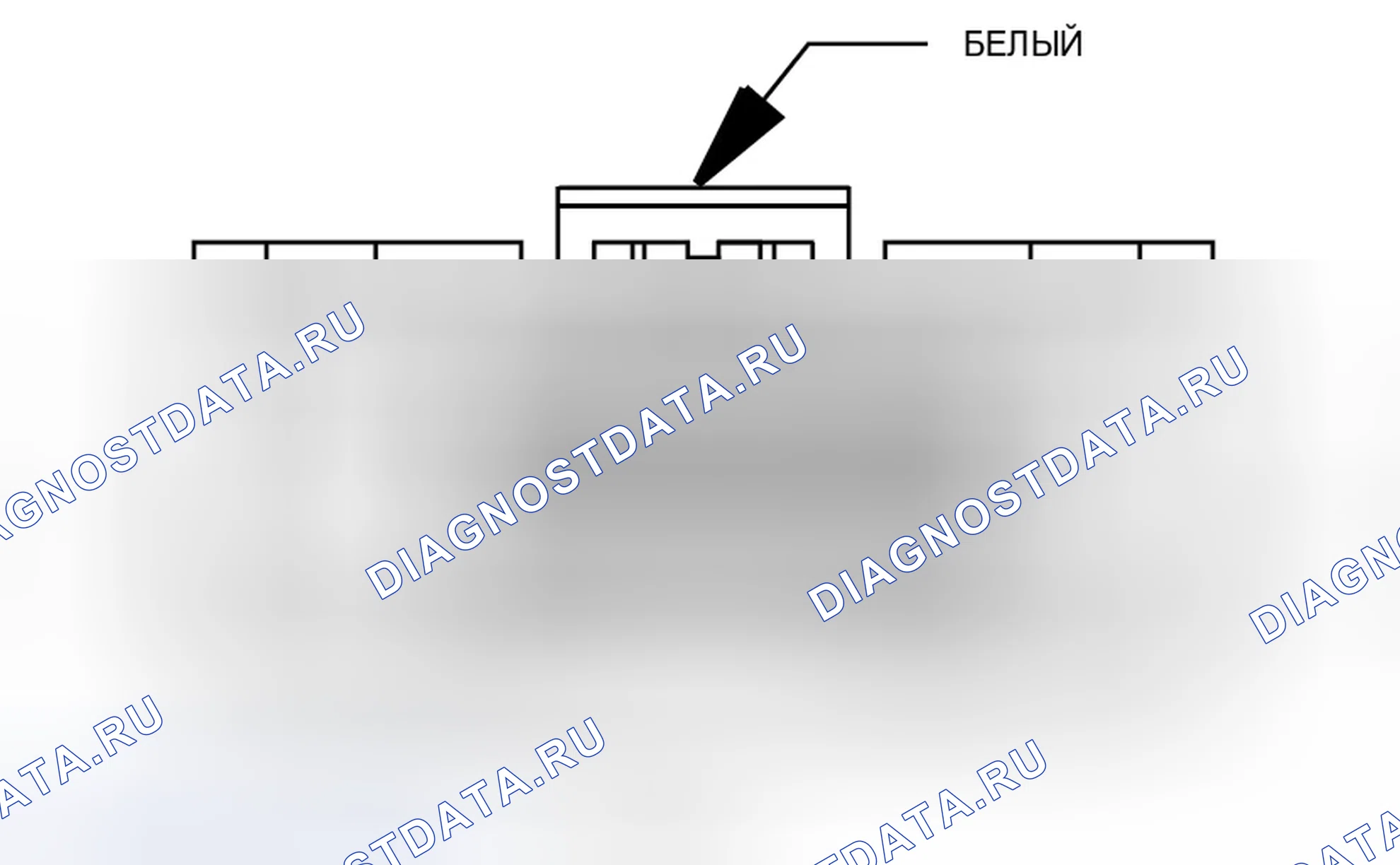 Рис. 210: Вид радиоразъема с торца (C1). Jeep Compass I