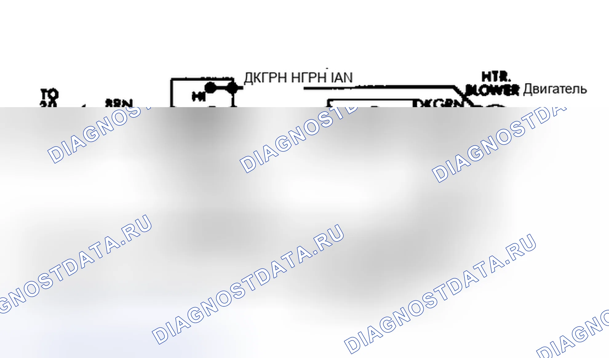 Рис. 2: Схема подключения нагревателя (Horizon и Omni). Plymouth Reliant I