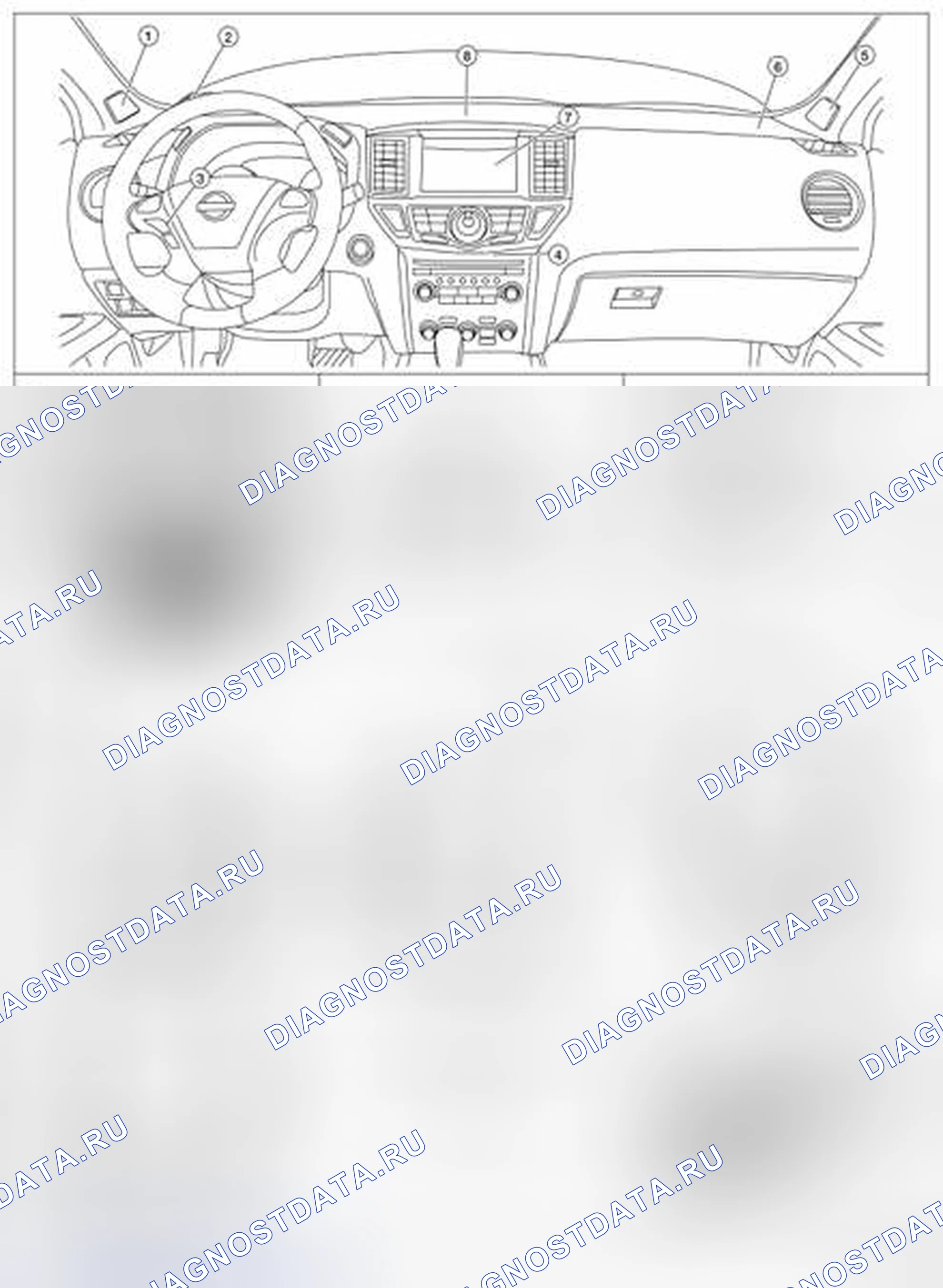 Рис. 344: Расположение компонентов. Nissan Pathfinder IV рестайлинг