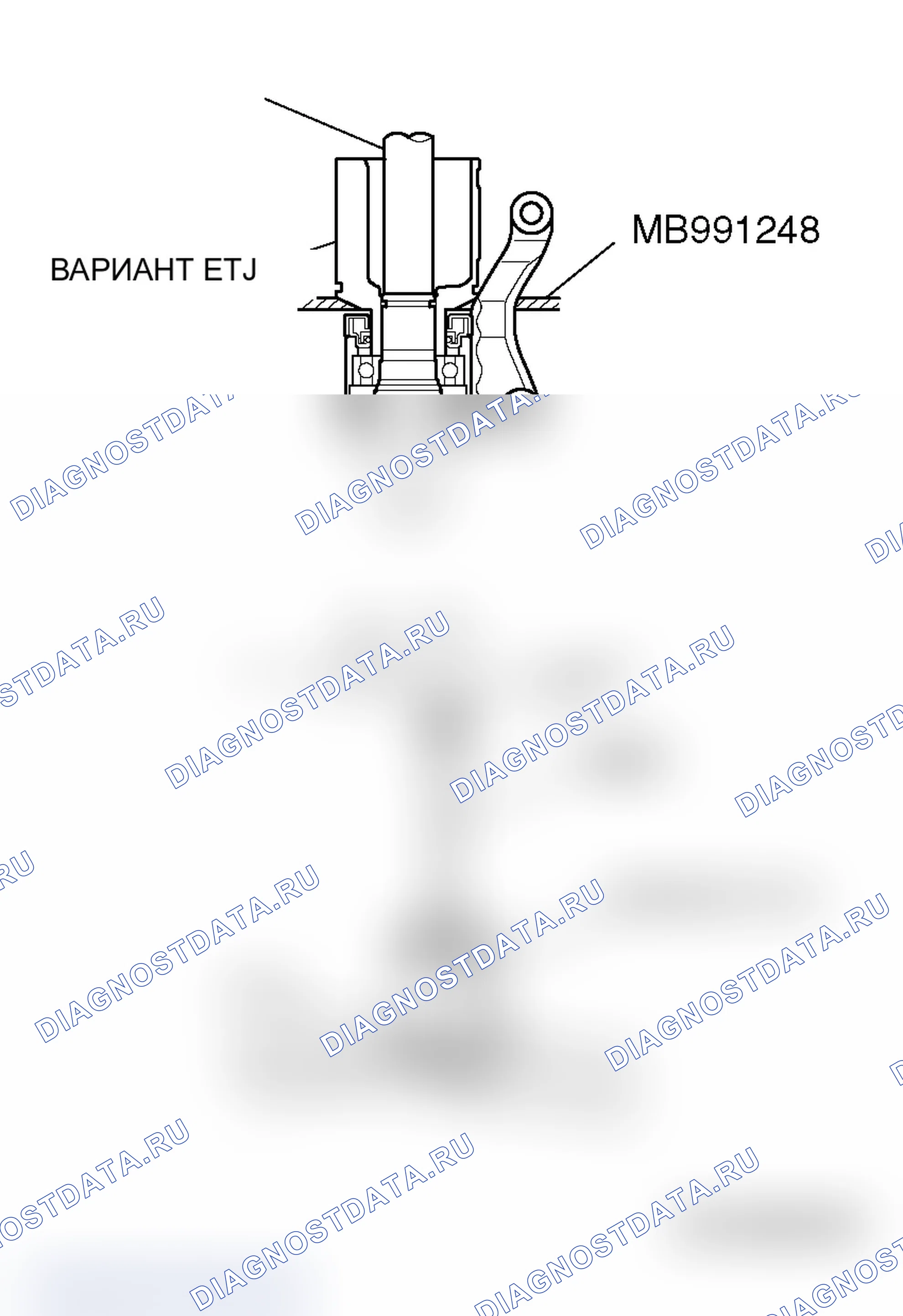 Рис. 63: <<B>> ДЕМОНТАЖ ВНУТРЕННЕГО ВАЛА. Mitsubishi Lancer Evolution IX