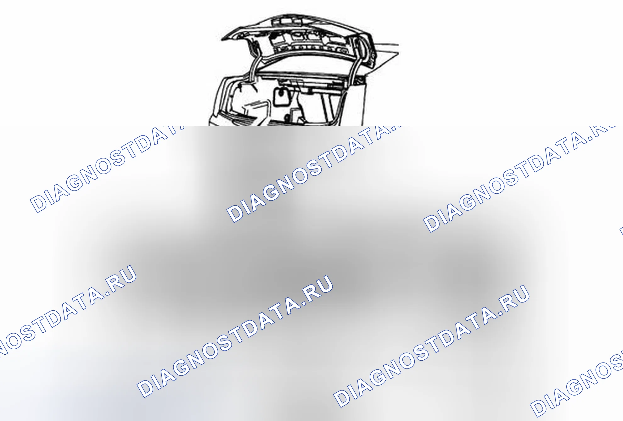 Рис. 28: Замена защелки замка крышки заднего отсека. Cadillac ATS I