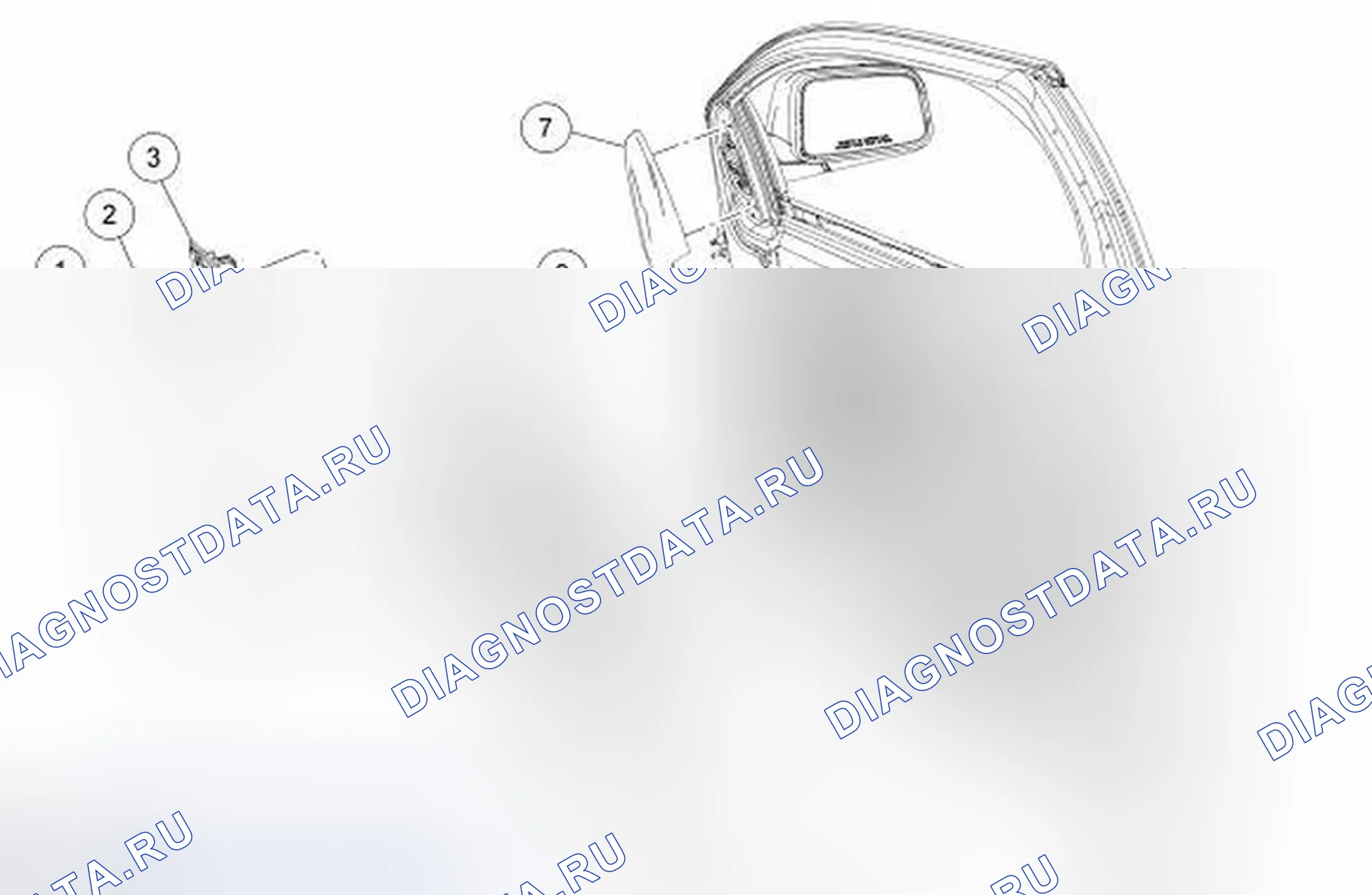 Рис. 2: Панель отделки дверей - передняя. Ford Edge I