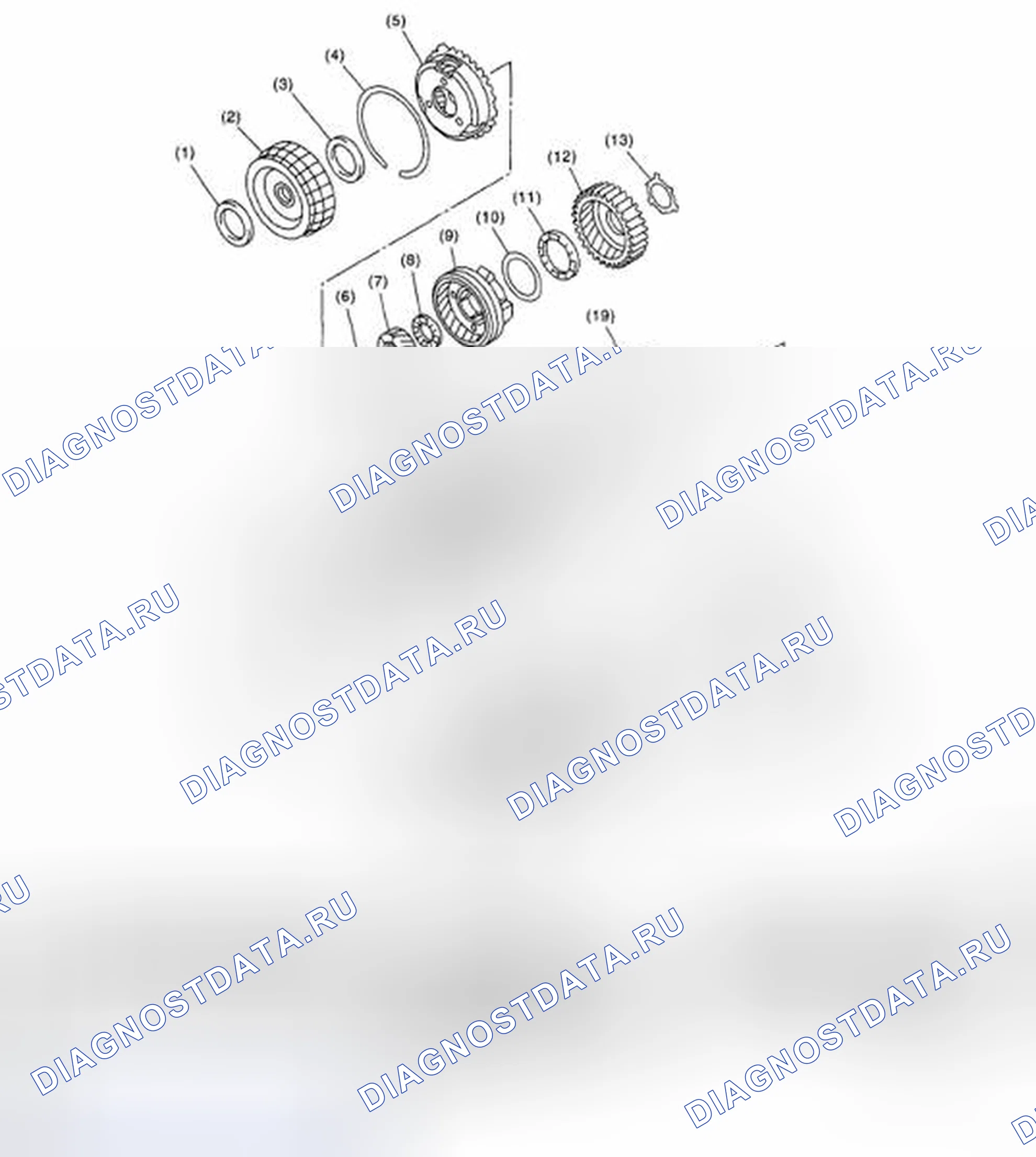 Рис. 583: ПЛАНЕТАРНАЯ ПЕРЕДАЧА И ТОРМОЗ 2-4. Subaru Legacy BL/BP рестайлинг