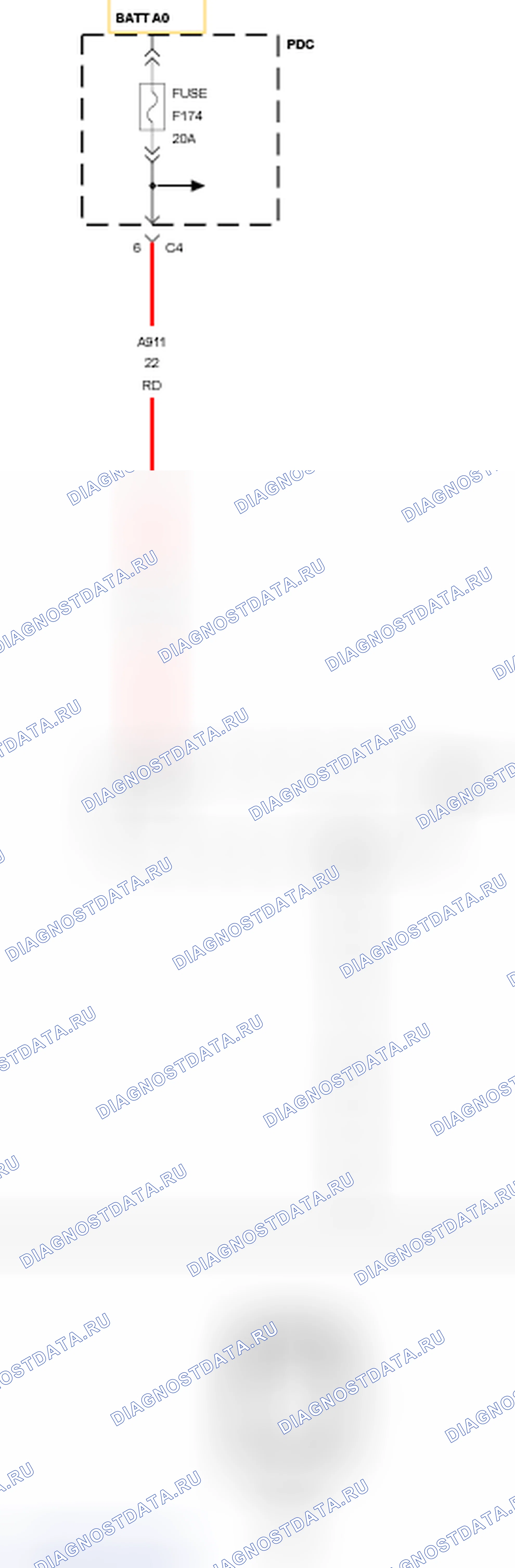 Рис. 35: B1A3D-00 ЗАЩИТА АККУМУЛЯТОРНОЙ БАТАРЕИ СИРЕНЫ / ПОТЕРЯ ЭЛЕКТРОПИТАНИЯ. Dodge Journey I рестайлинг