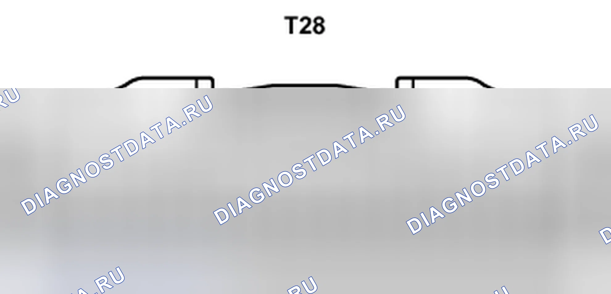Рис. 626: Перенос вида с торца разъема ECU (T28). Lexus SC II рестайлинг