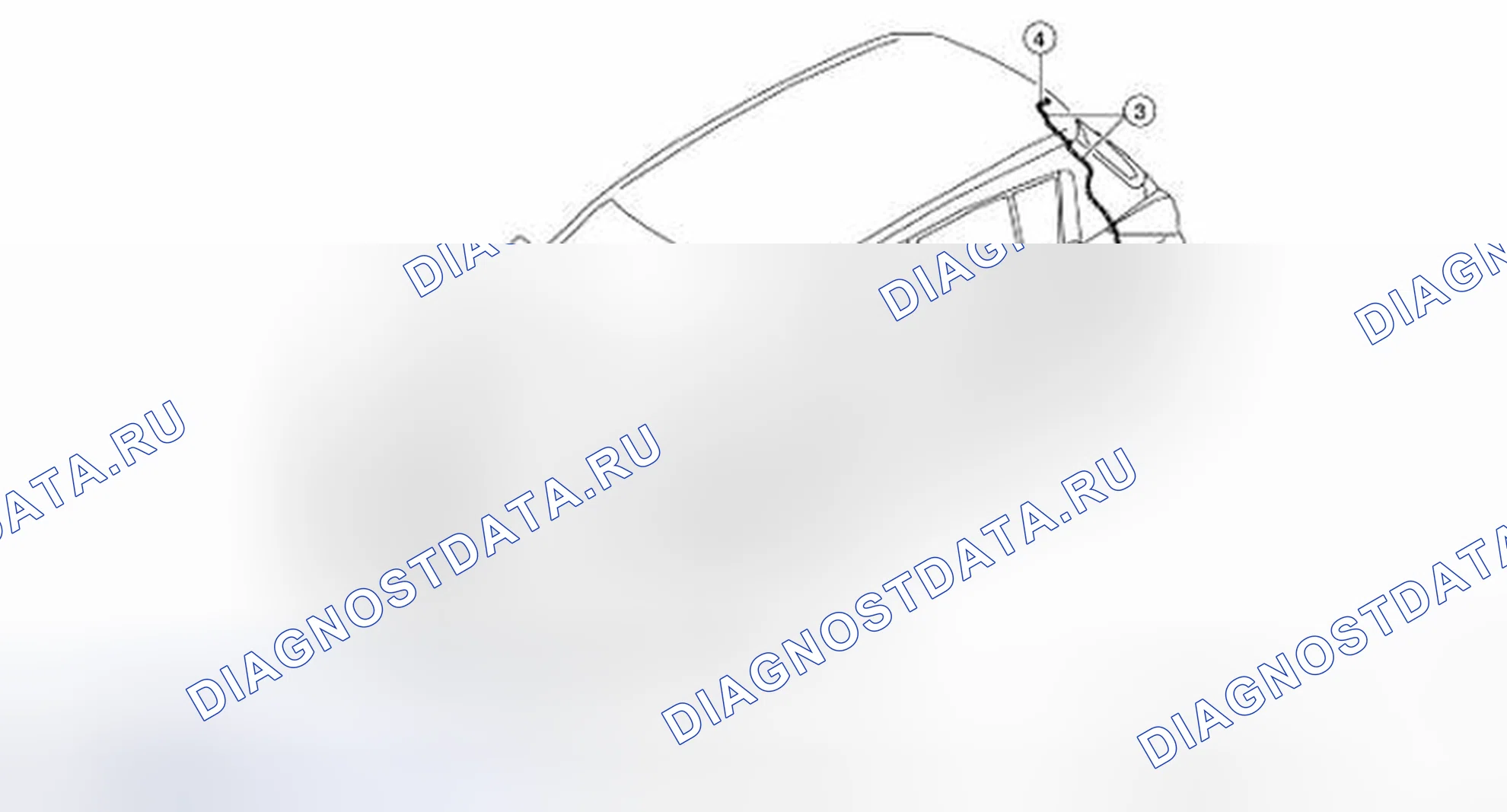 Рис. 25: СХЕМА РАСПОЛОЖЕНИЯ ТРУБОК ЗАДНЕЙ ШАЙБЫ. Honda UR-V I