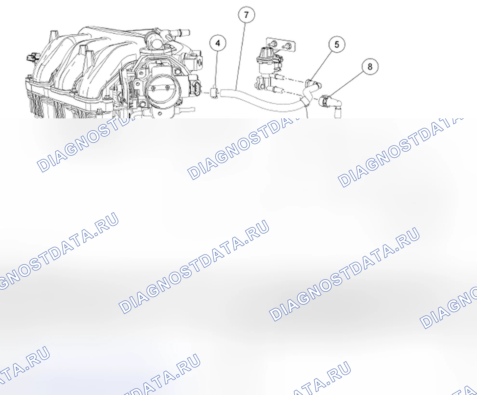 Рис. 27: Топливопроводы - 3,0 л (4V). Hyundai Matrix I рестайлинг