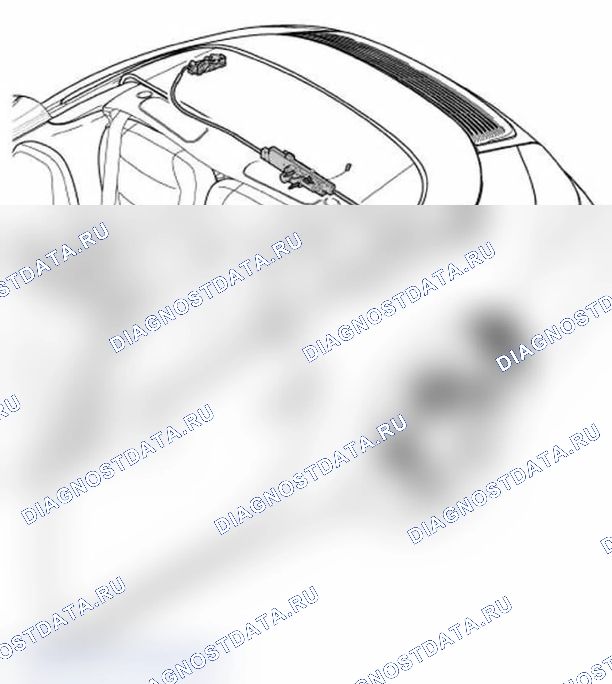 Рис. 210: Снятие и установка привода крышки отсека с откидной крышкой. Porsche 911 GT3 996 рестайлинг