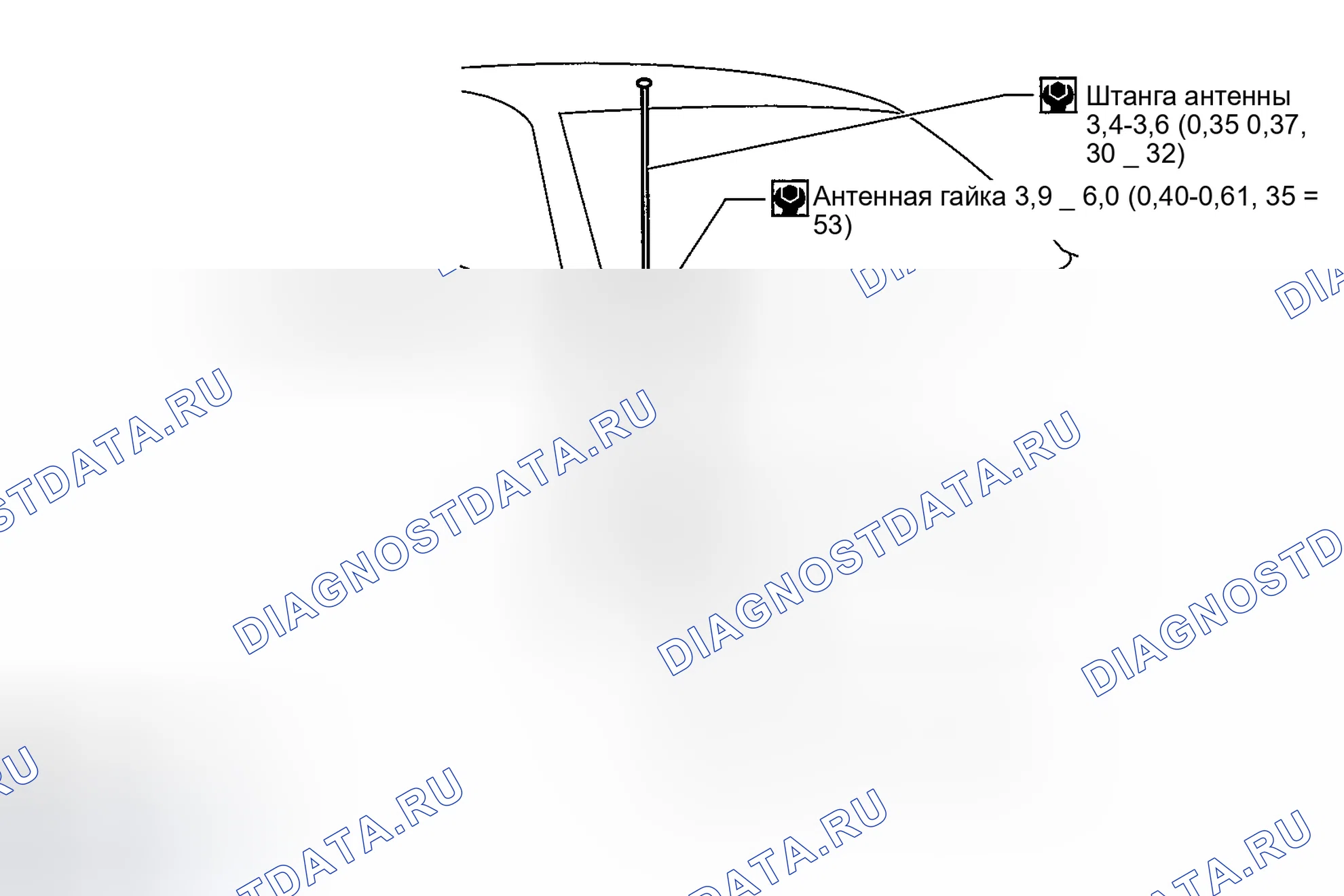 Рис. 11: ДЕМОНТАЖ И МОНТАЖ АНТЕННЫ. Nissan Sentra B15