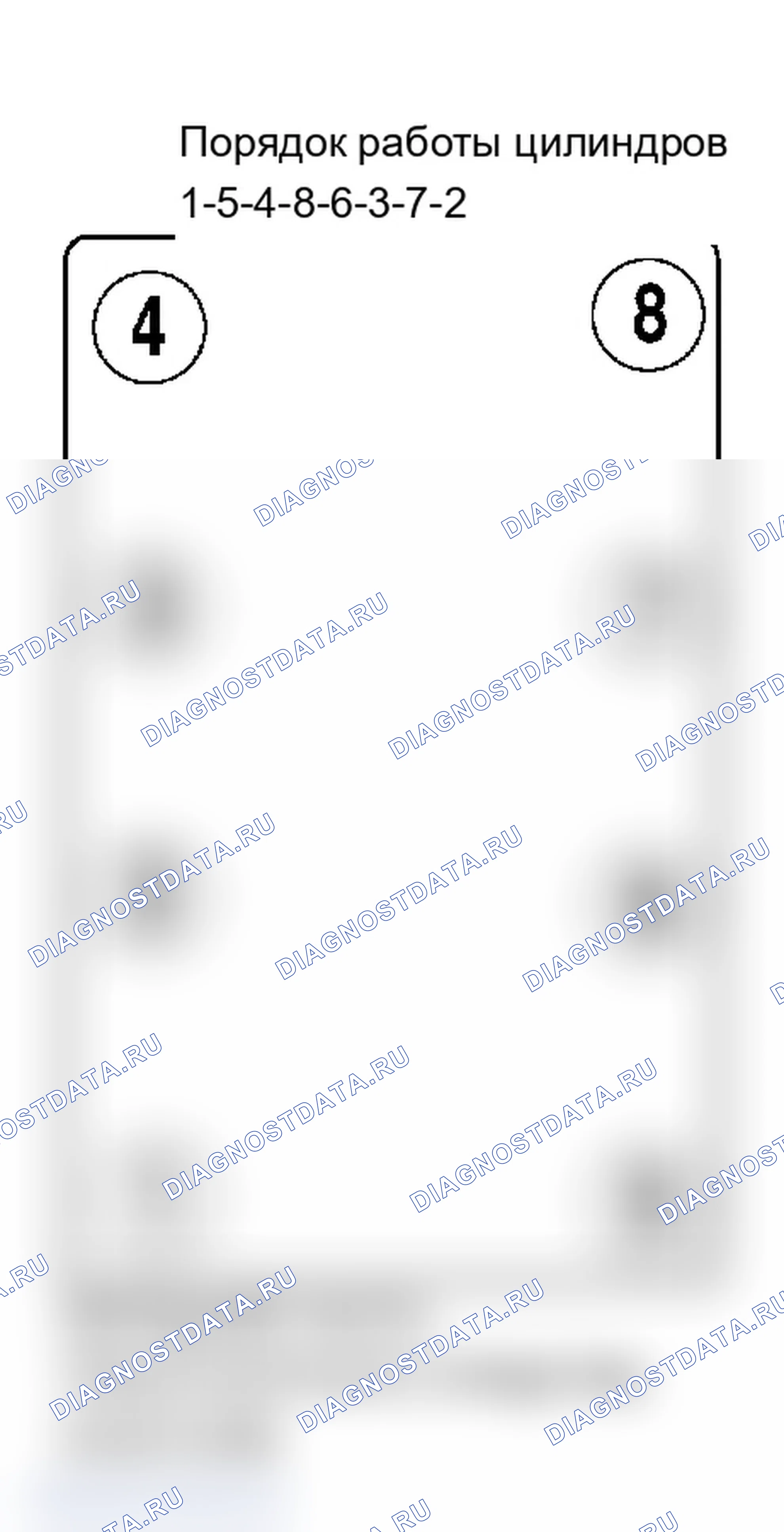 Рис. 9: порядок работы цилиндров (V8). BMW X5 E53