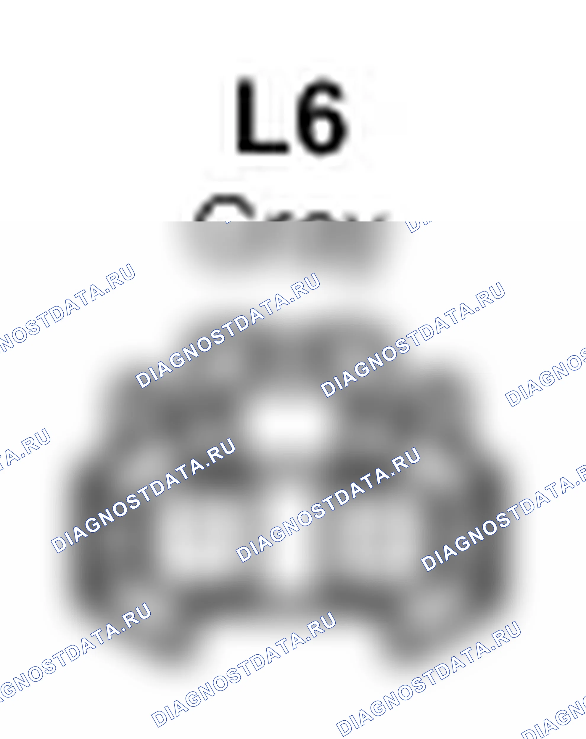 Рис. 355: Вид с торца правого разъема передней двери (L6). Lexus IS F I
