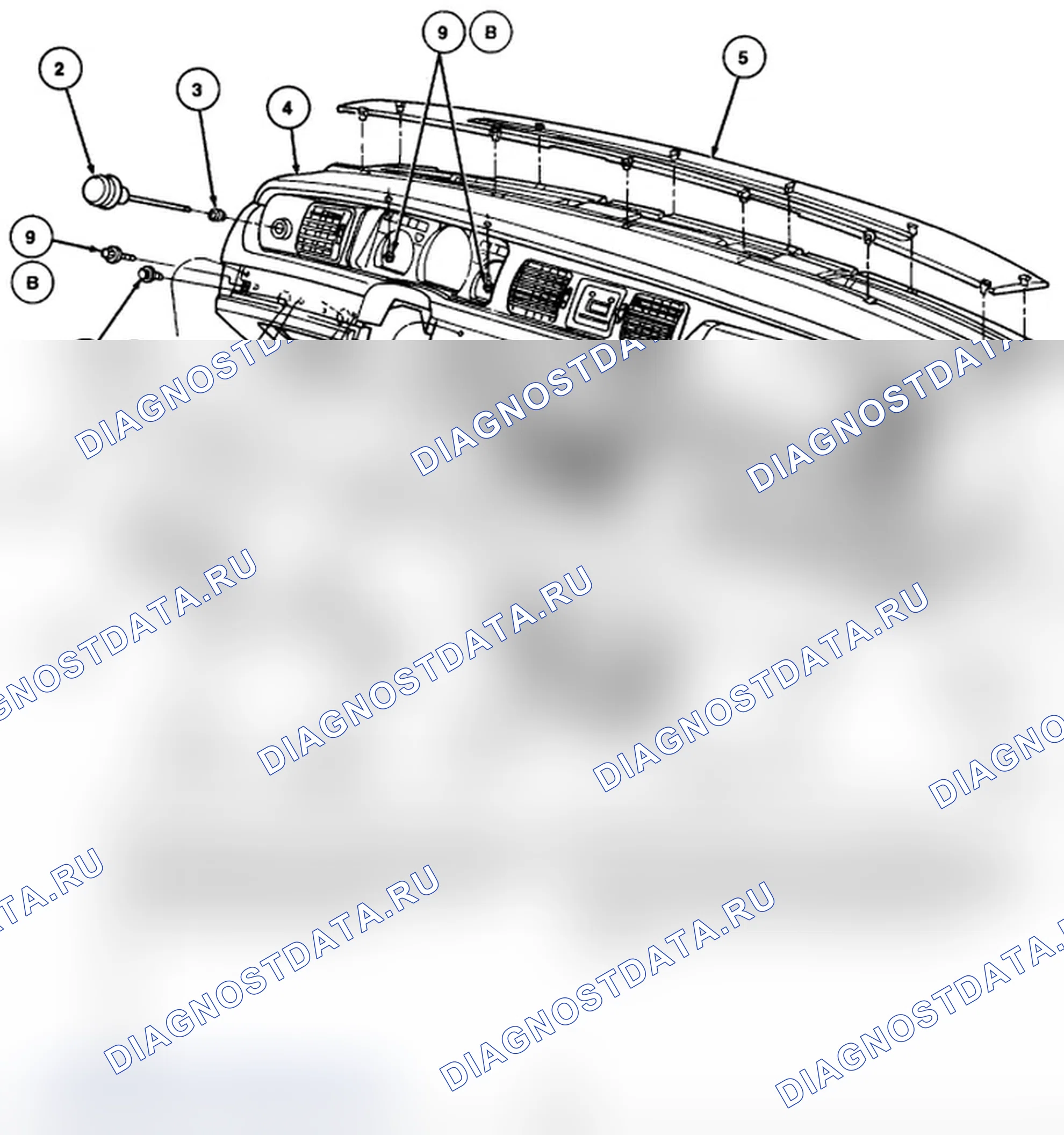 Рис. 8: Удаление (Crown Victoria, Grand Marquis и Town Car). Mercury Sable II