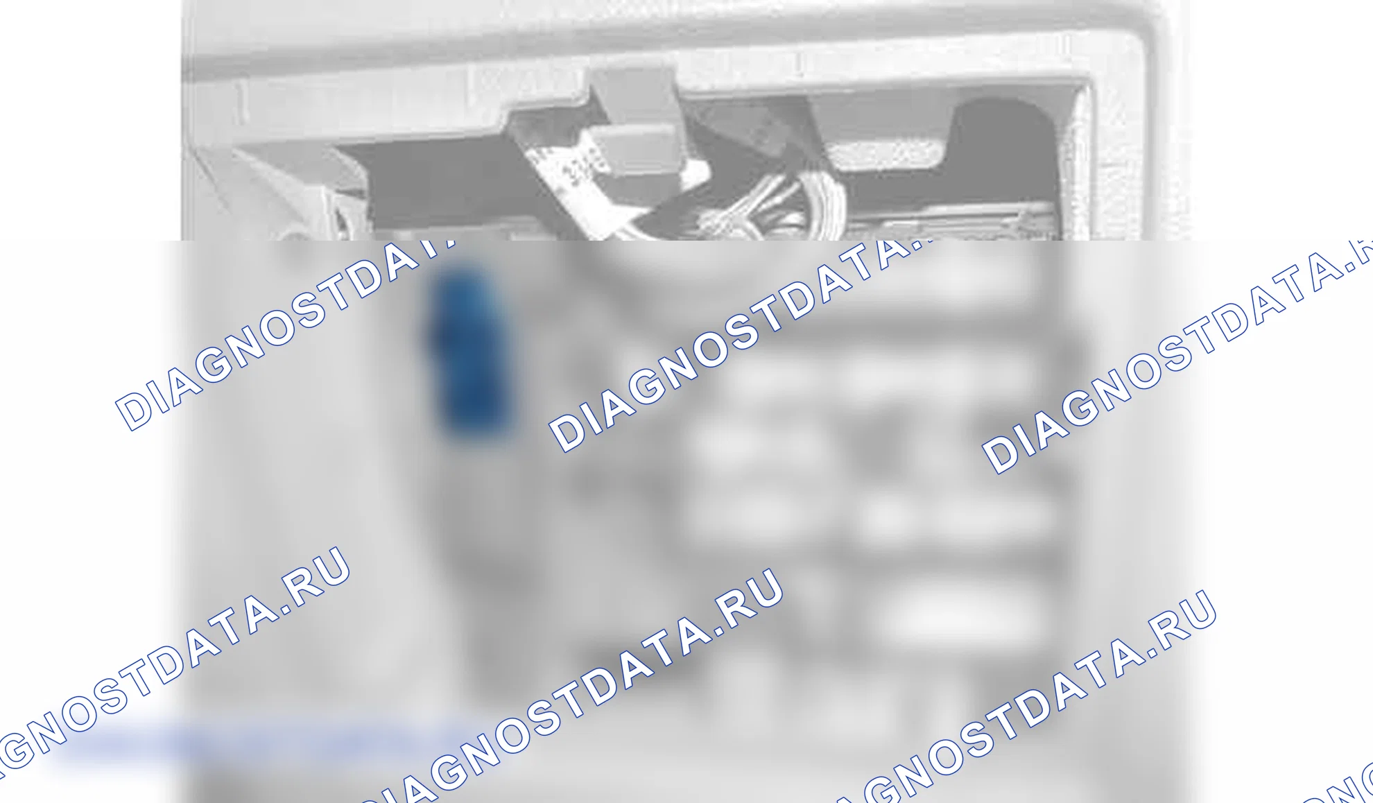 Представление: диагностический разъем - автомобиль CITROËN — d2am009d. Citroen C5 I