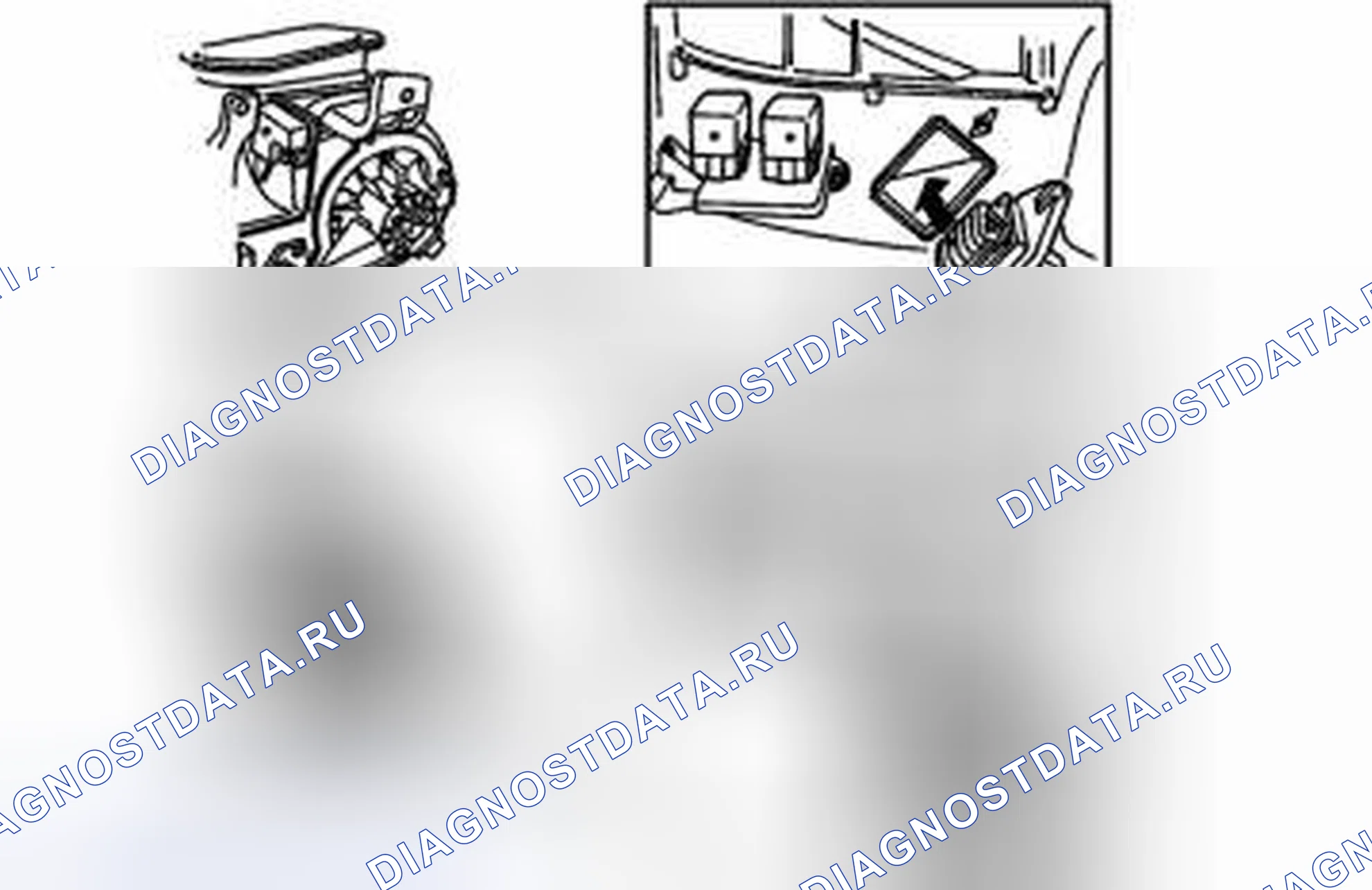 Рис. 573: Демонтаж блока питания или резистора вентилятора. Volvo C70 I
