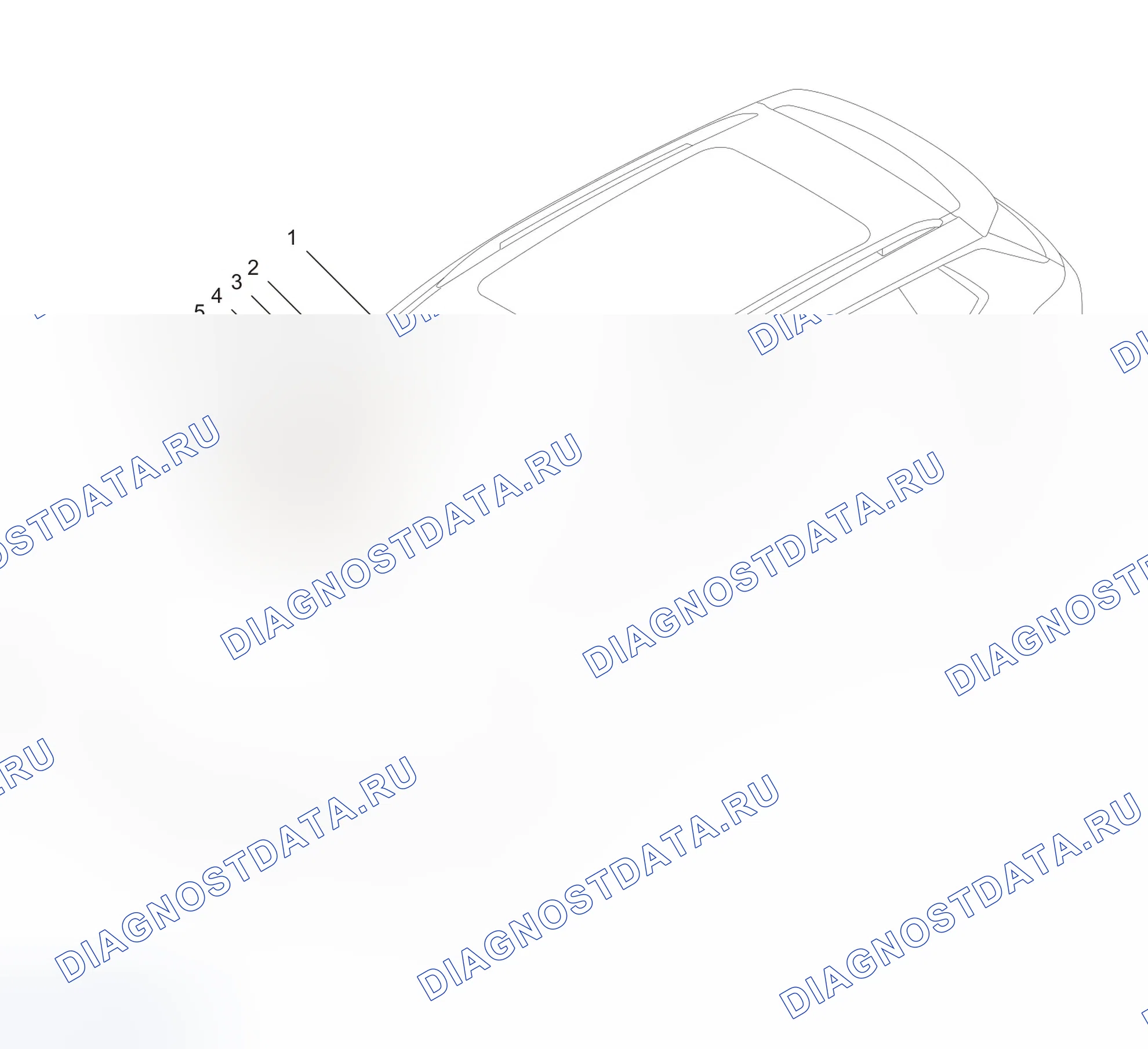 Расположение проводки: Жгут дверных проводов (схема жгута). Haval H6 Coupe I рестайлинг