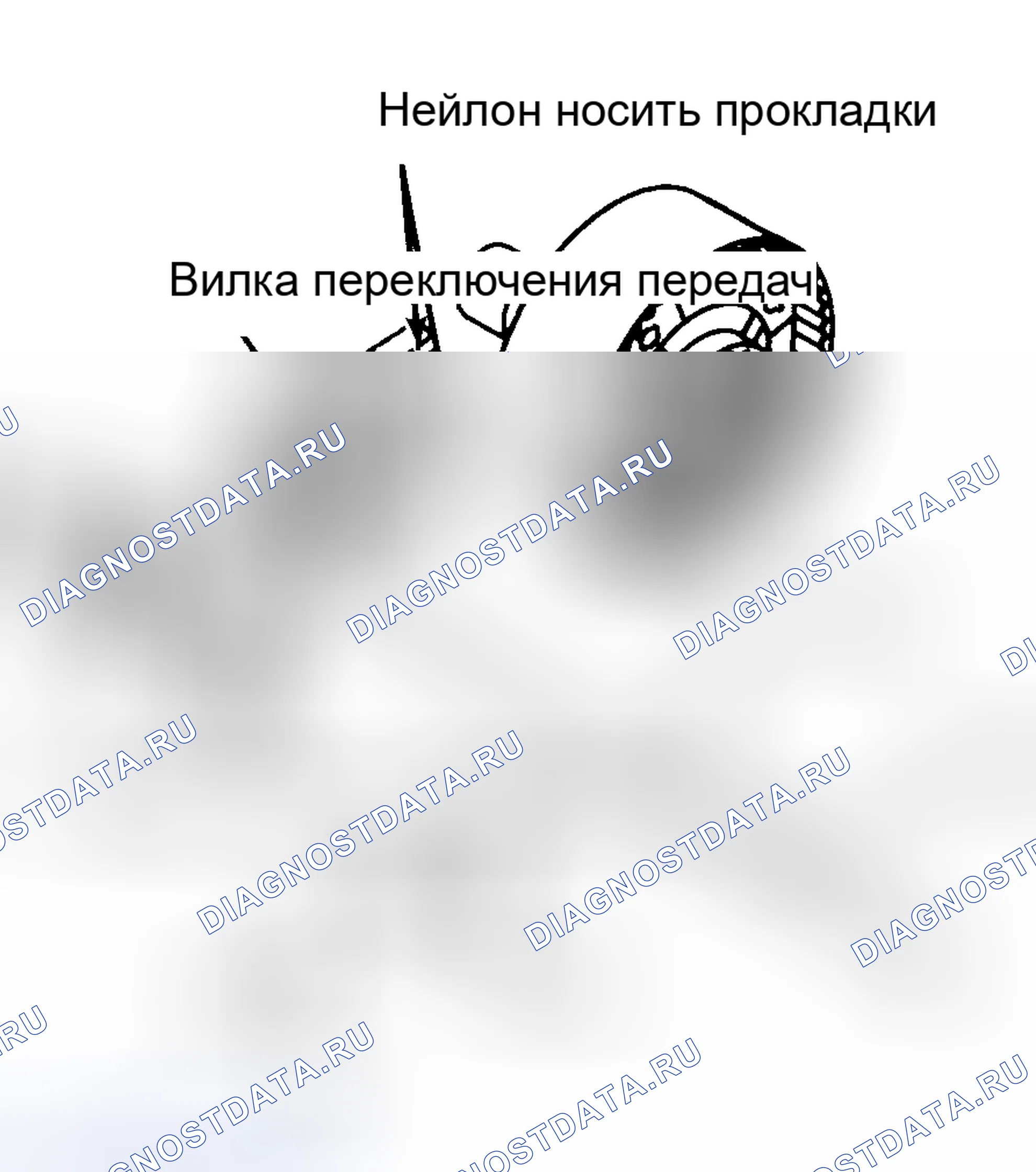 Рис. 6: Механизм переключения передач при разборке. Ford Bronco III