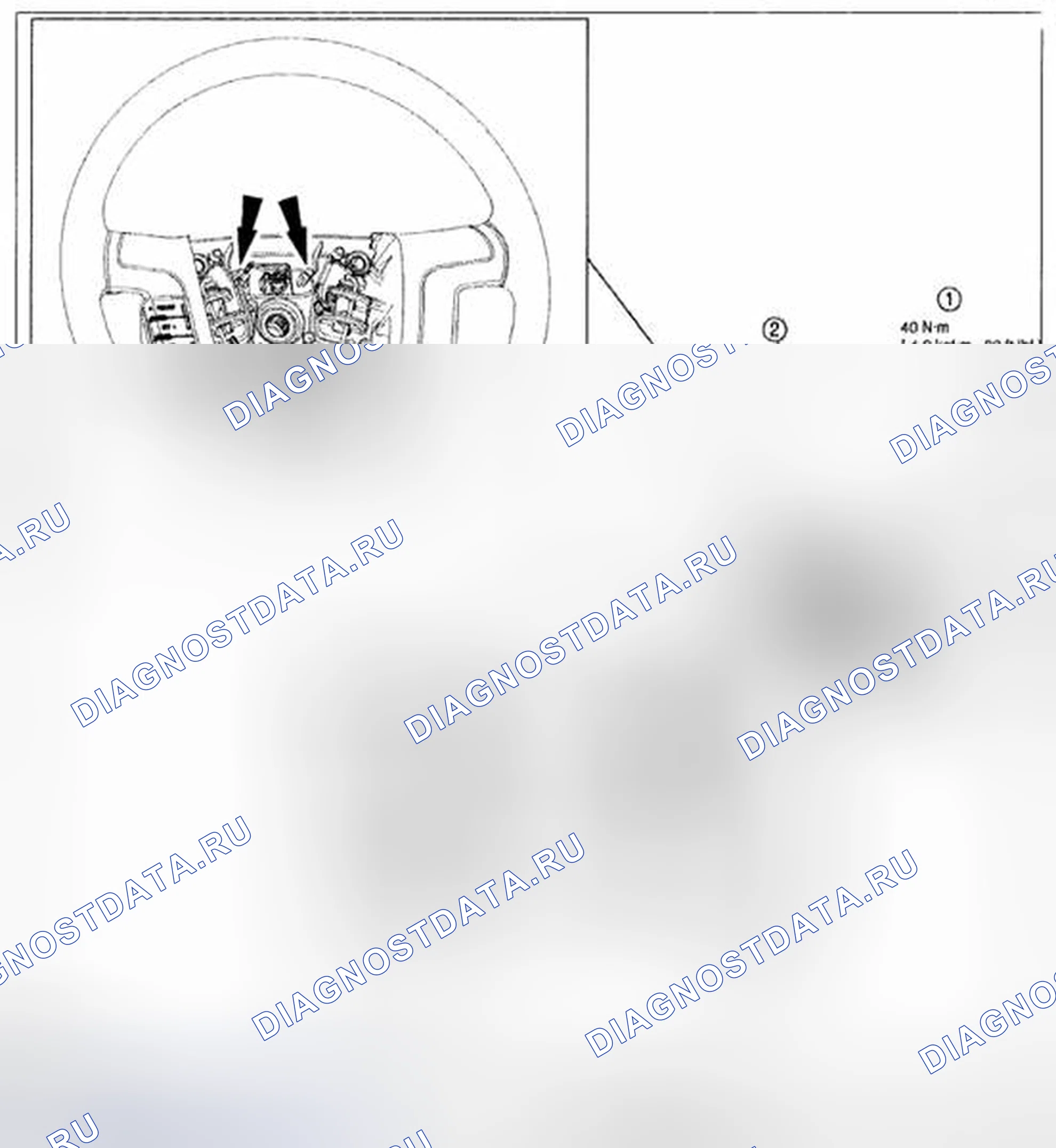 Рис. 4: СНЯТИЕ / УСТАНОВКА РУЛЕВОГО КОЛЕСА. Mazda Tribute II