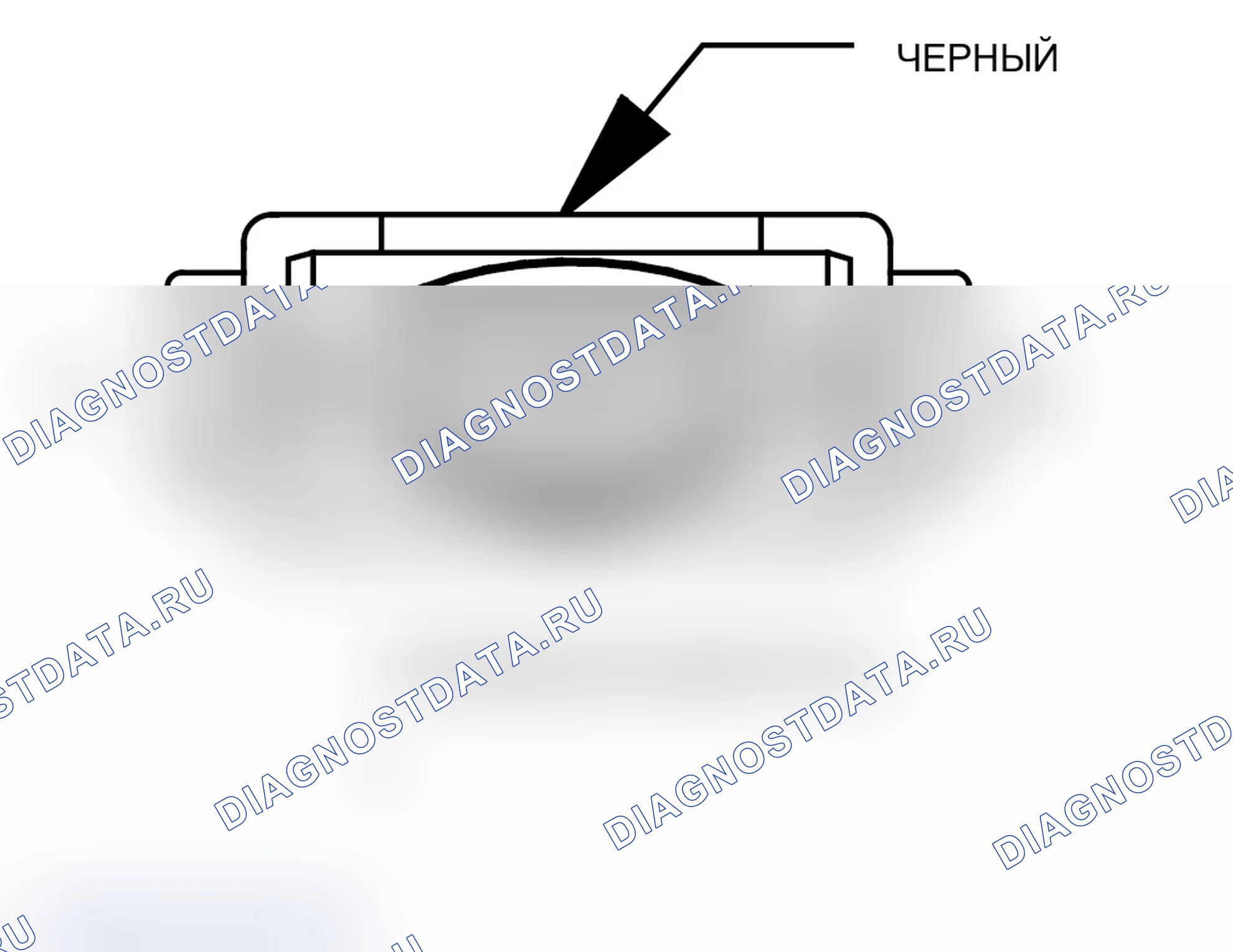 Рис. 133: Вид с торца разъема топливной форсунки 6. Chrysler Crossfire I final