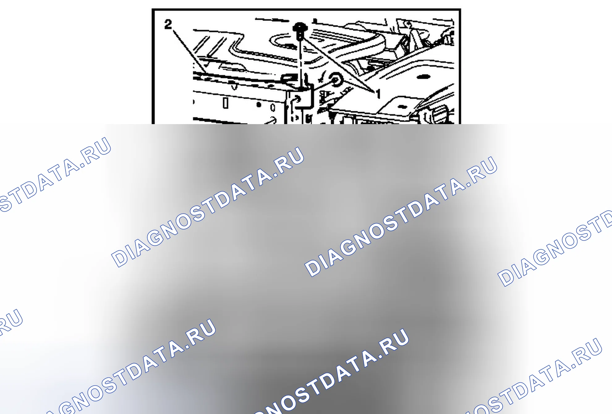 Рис. 109: Замена верхней поперечины переднего конца. Chevrolet Malibu VIII рестайлинг