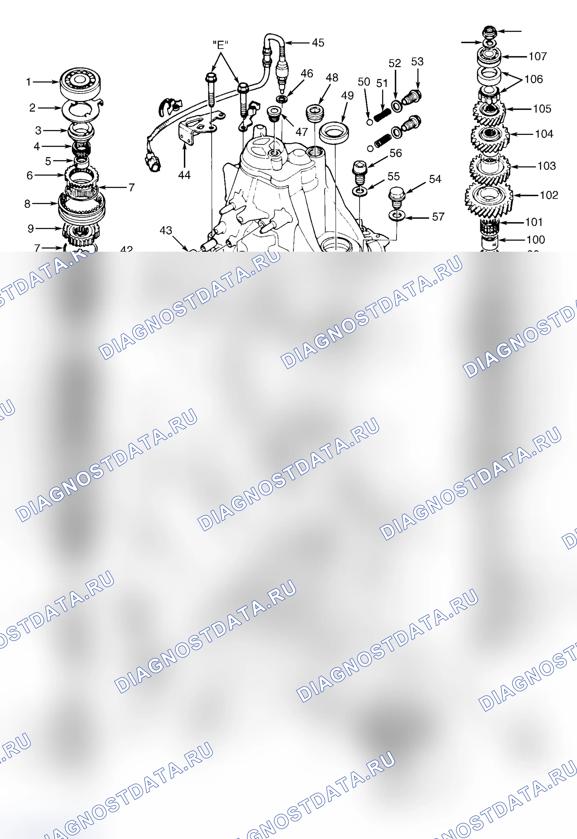 Рис. 7: РАЗБОРКА ТРАНСАКСЕЛЯ. Honda Civic GA
