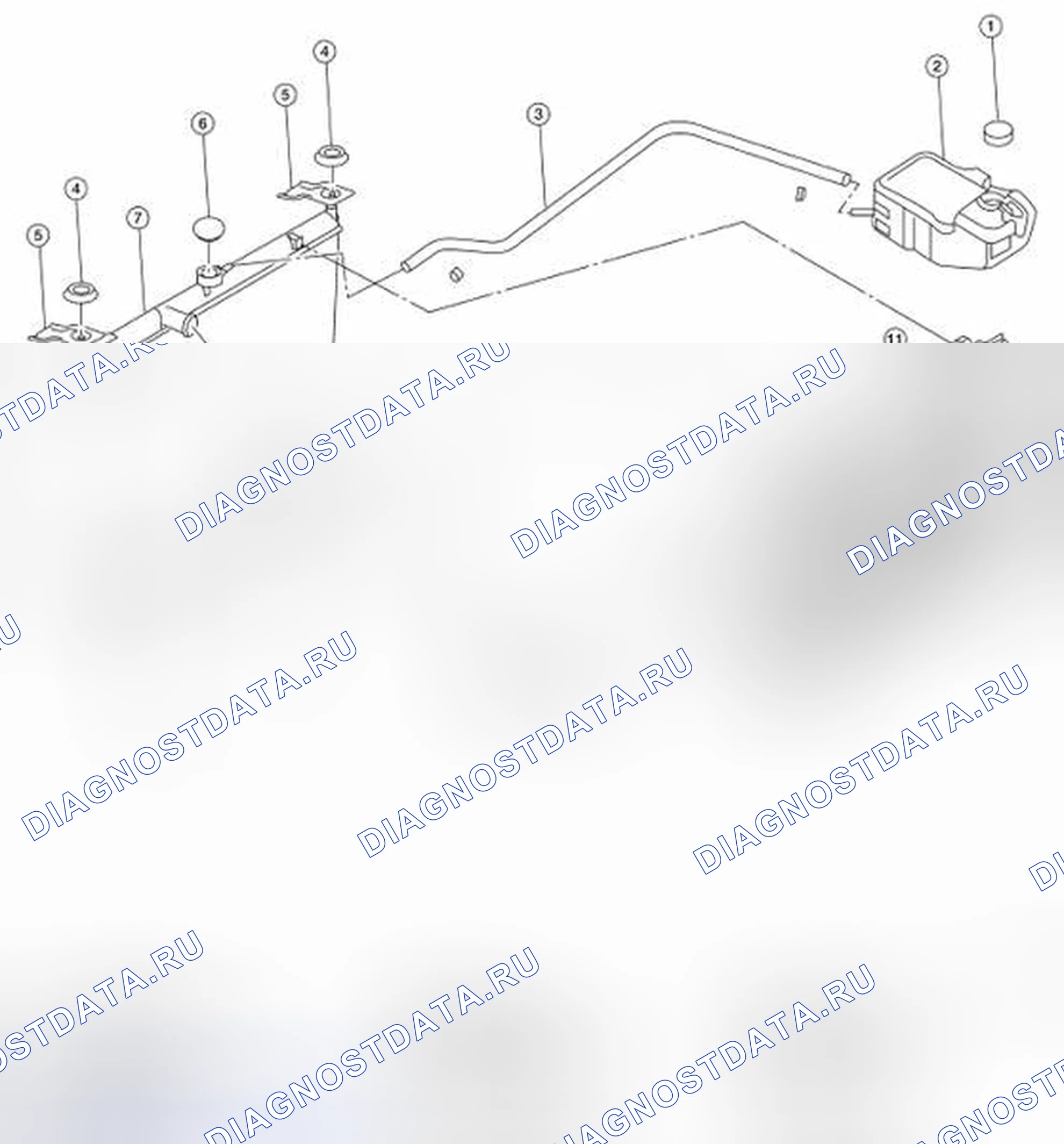 Рис. 18: Идентификация компонентов радиатора. Nissan Sentra B16