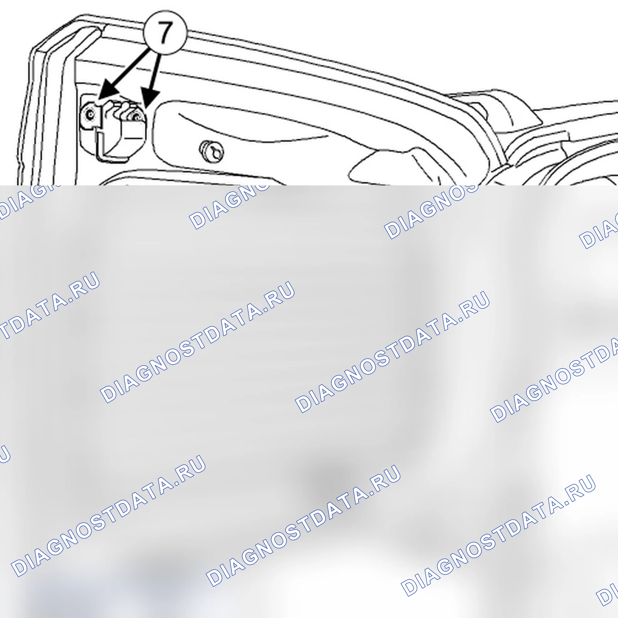Механизм задней погрузочной двери. Renault Logan I
